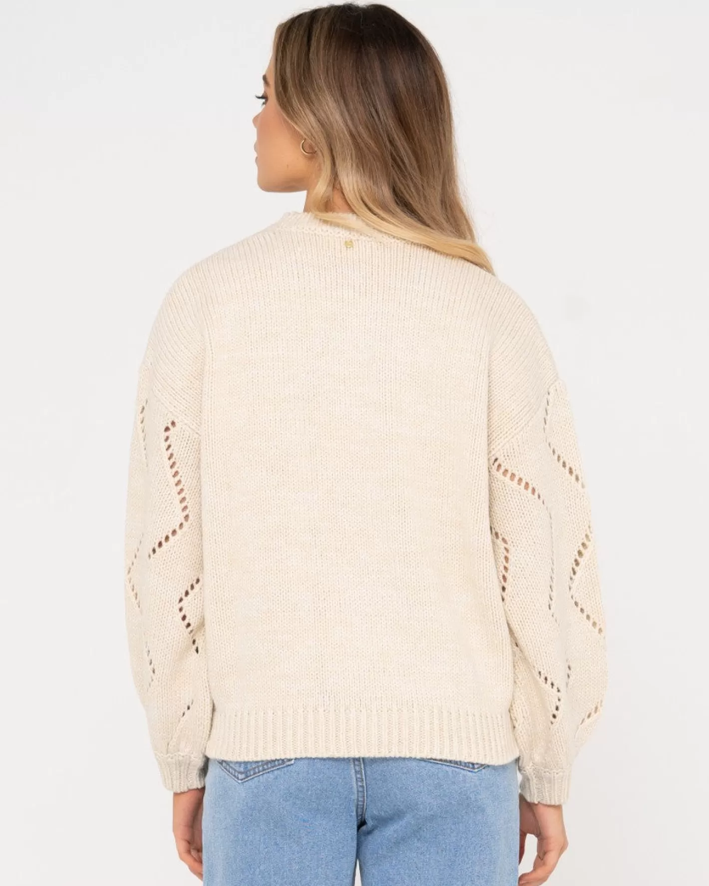 Mujer Rusty Jersey De Punto Con Cuello Redondo Y Ajuste Relajado Rossie