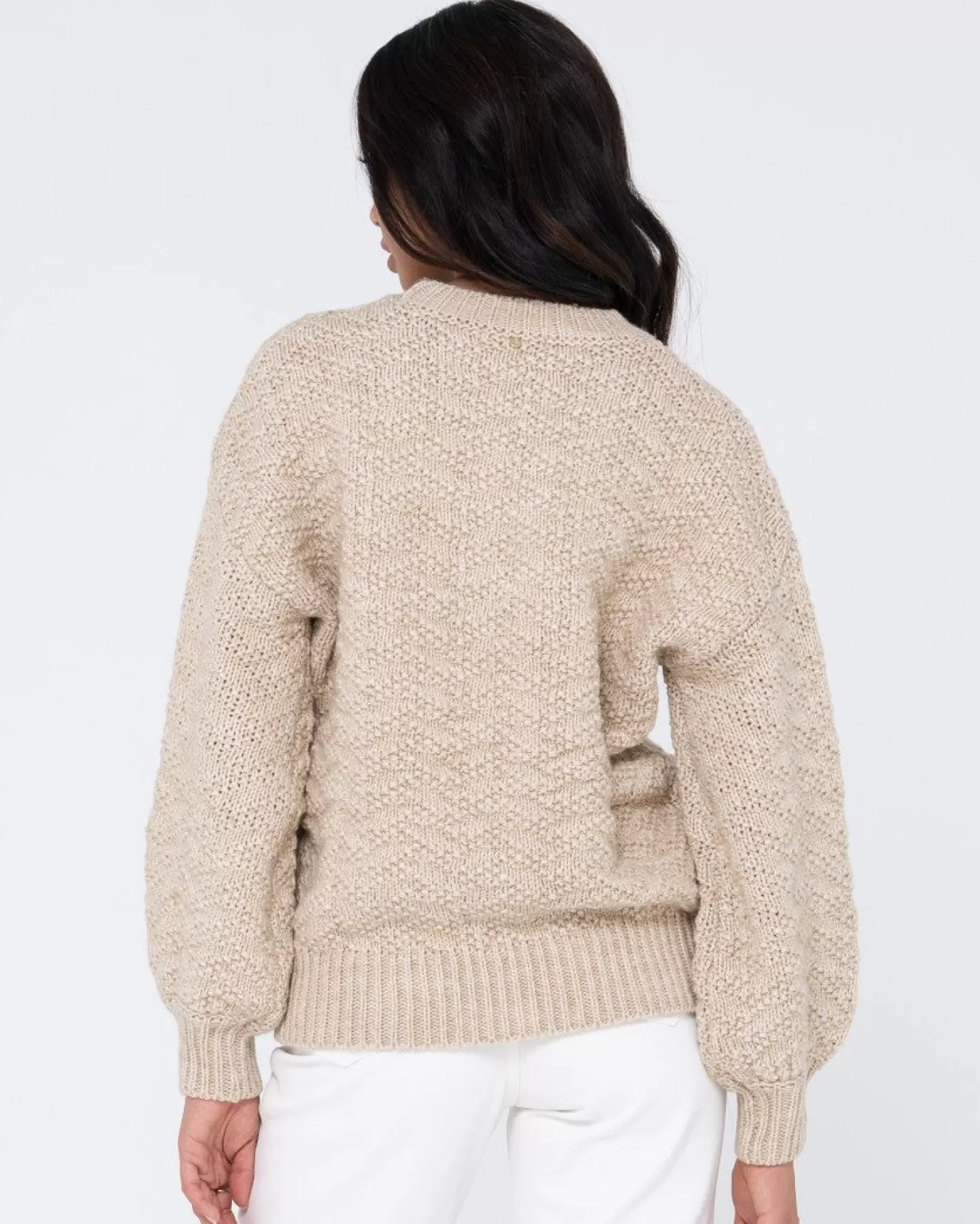 Mujer Rusty Jersey De Punto Grueso Y Relajado Con Cuello Redondo De Loulou