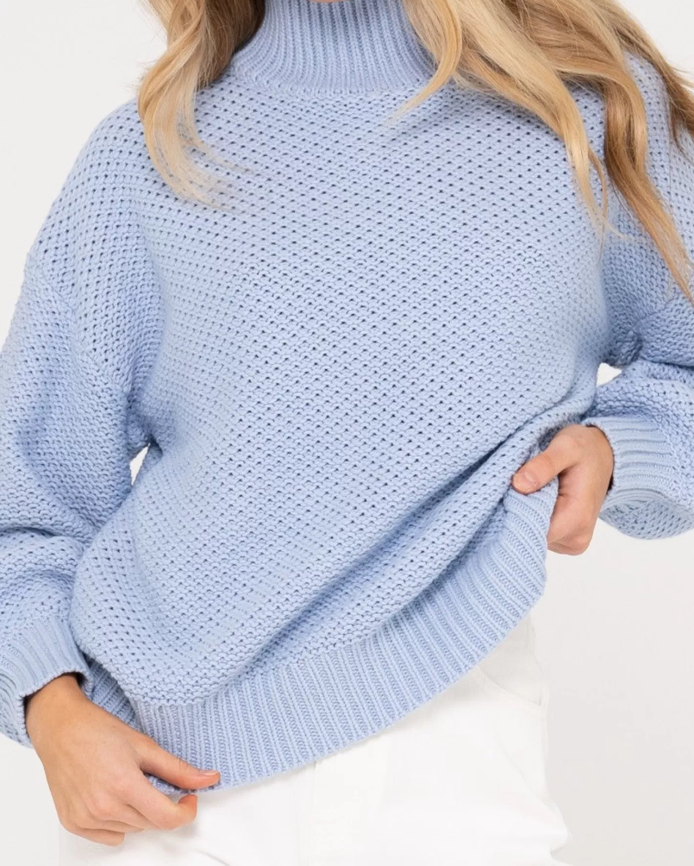 Mujer Rusty Jersey De Punto Grueso Y Relajado Con Cuello Simulado Marlow