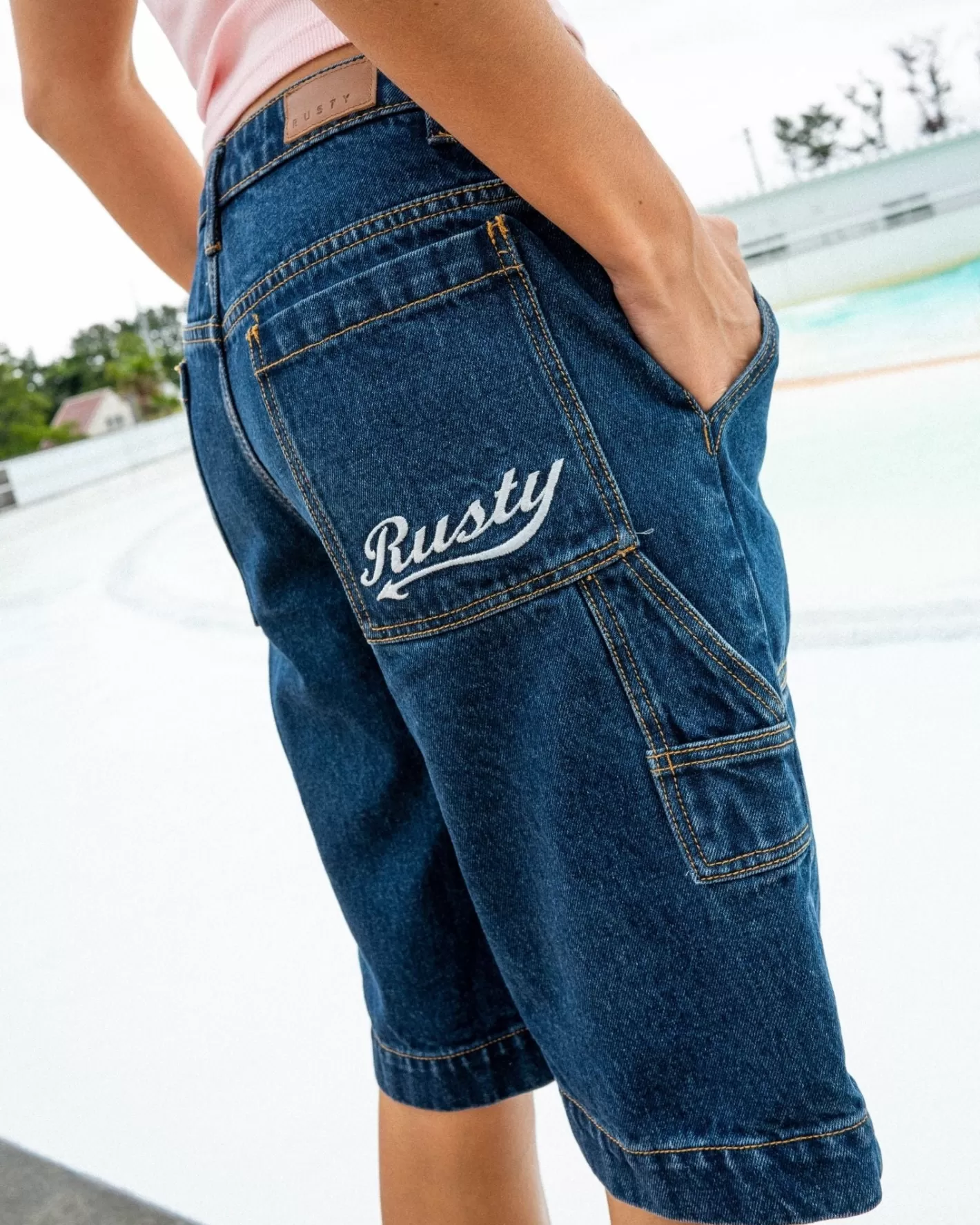 Mujer Rusty Jort De Carpintero De Tiro Bajo Billie