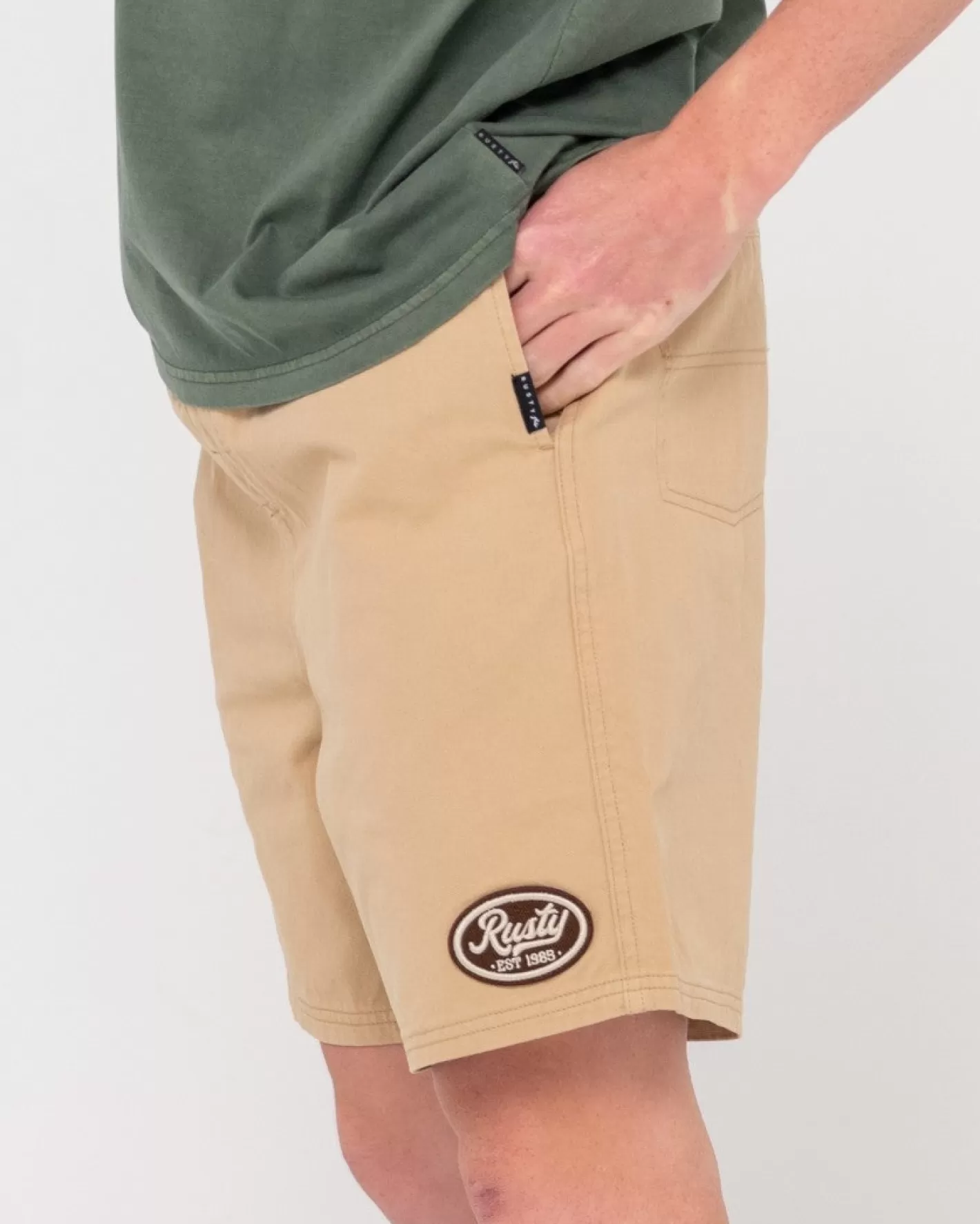 Hombre Rusty Manila Folder Heritage Pantalon Corto Elastico