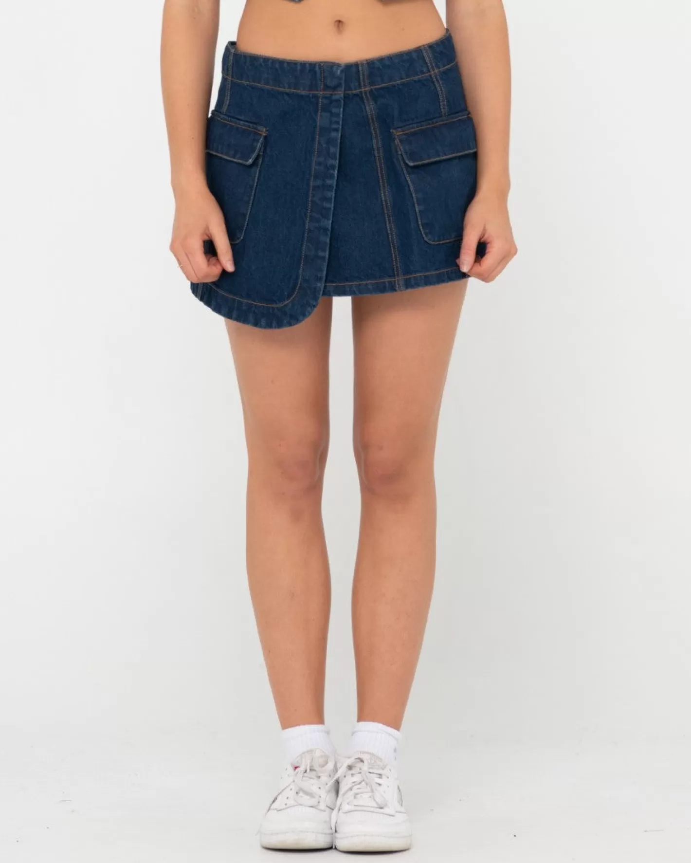 Mujer Rusty Minifalda Vaquera Estilo Cargo De Talle Bajo Ryley