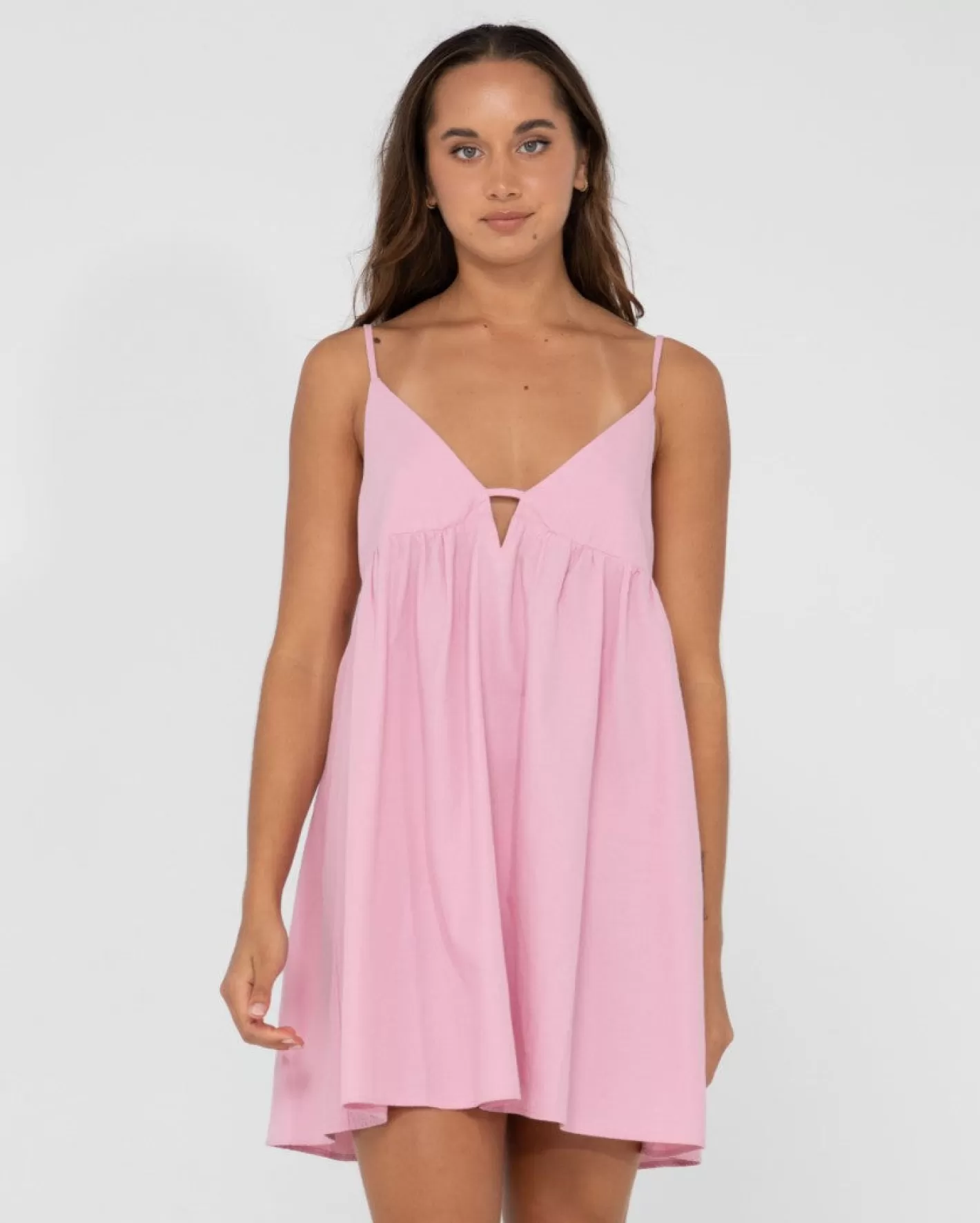 Mujer Rusty Minivestido Felicity Con Cuello En V