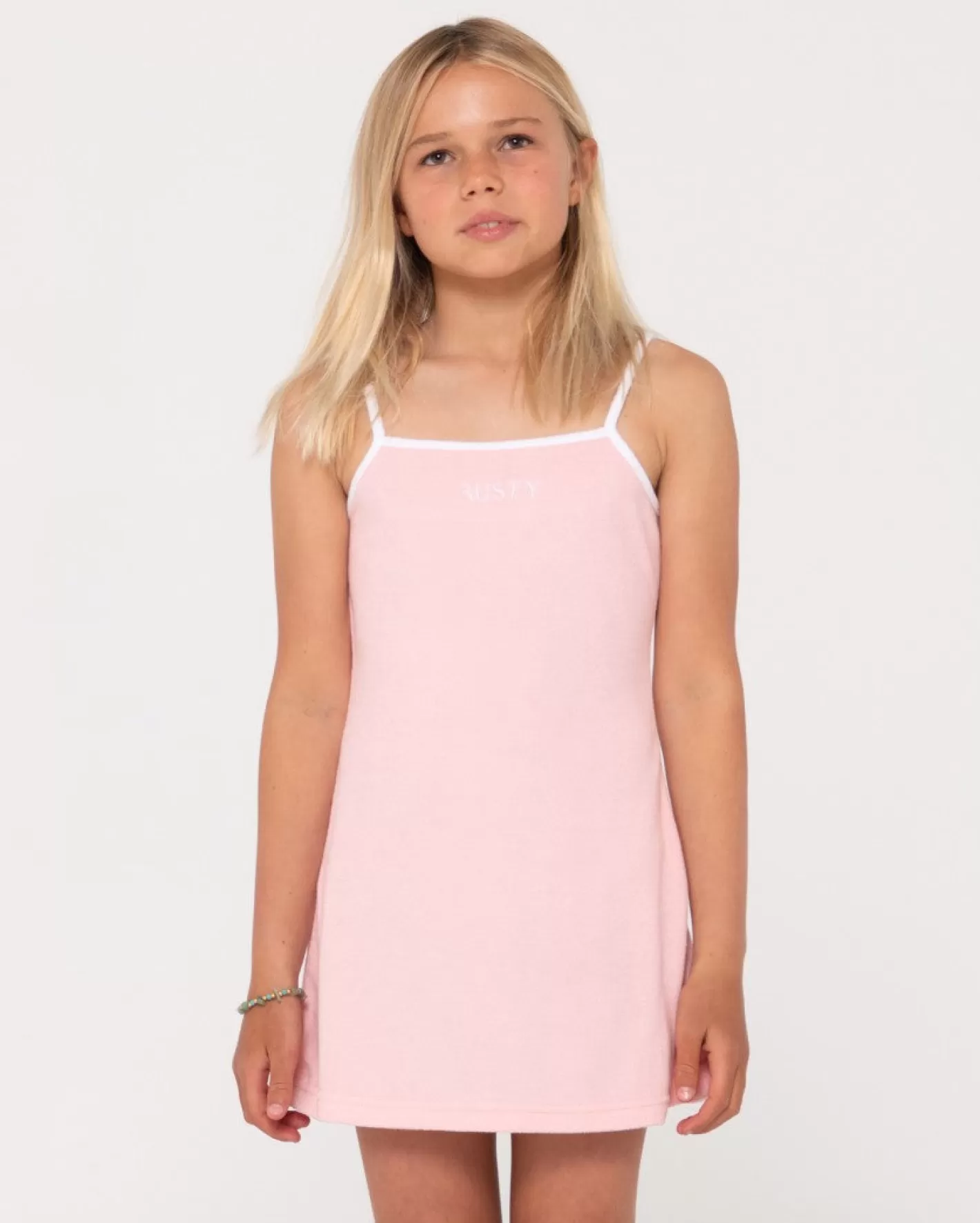 Niños Rusty Minivestido Mala Rizo Rizo Nina