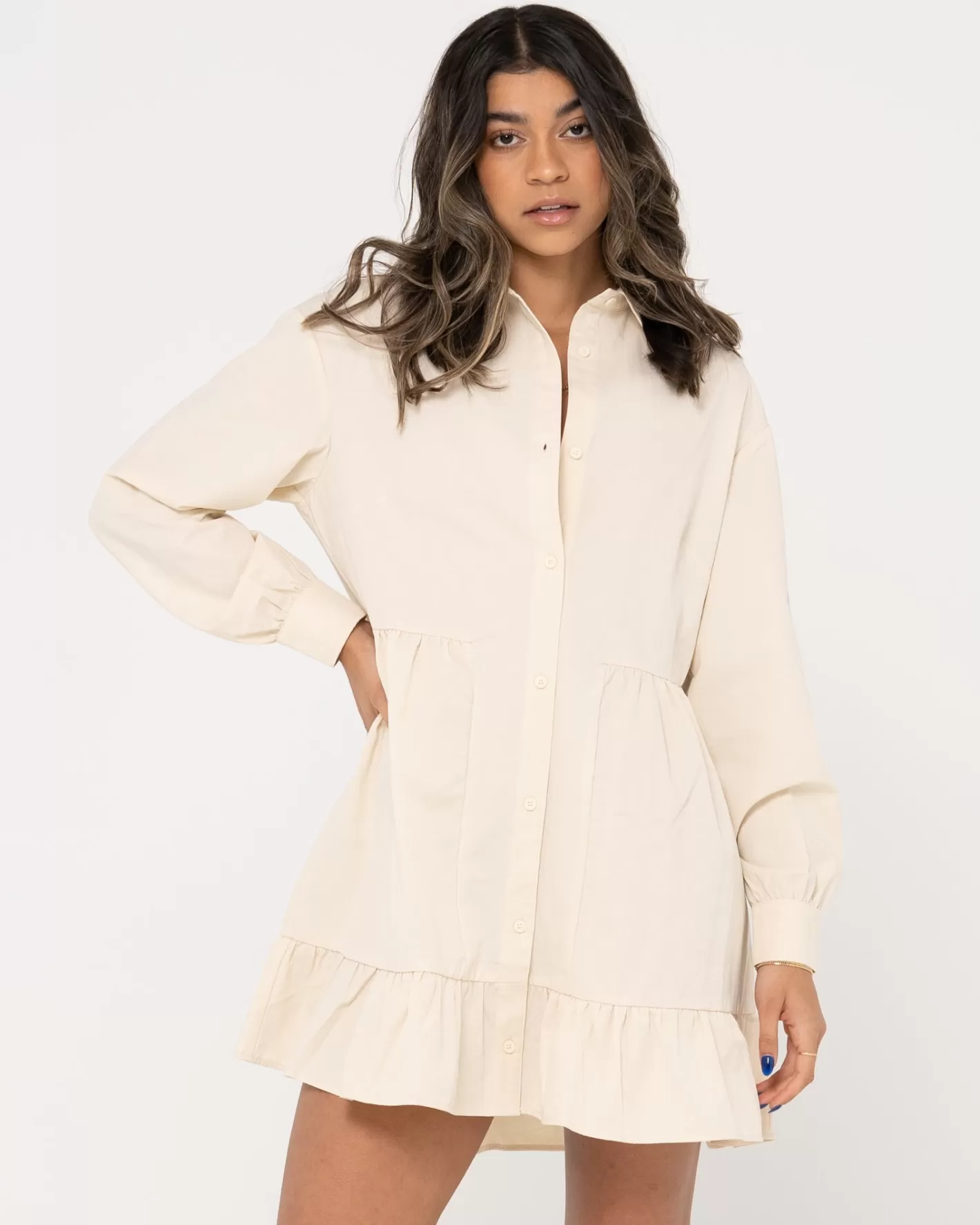 Mujer Rusty Minivestido Popsicle De Manga Larga