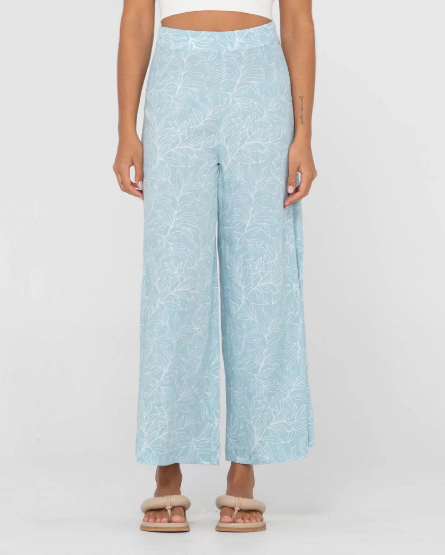 Mujer Rusty Pantalon Ancho De Cintura Alta Con Estampado Maia