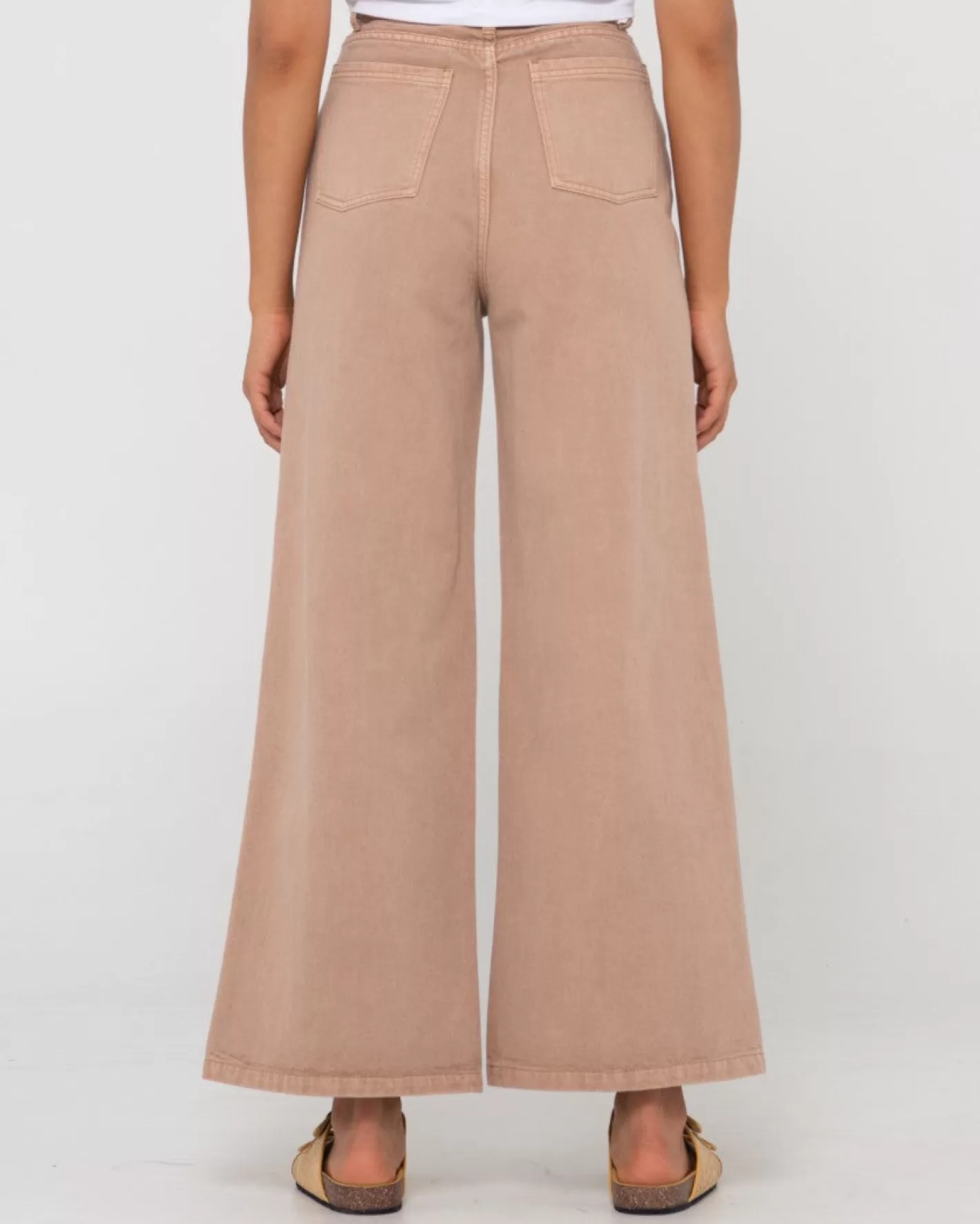 Mujer Rusty Pantalon Ancho De Talle Alto Hansen