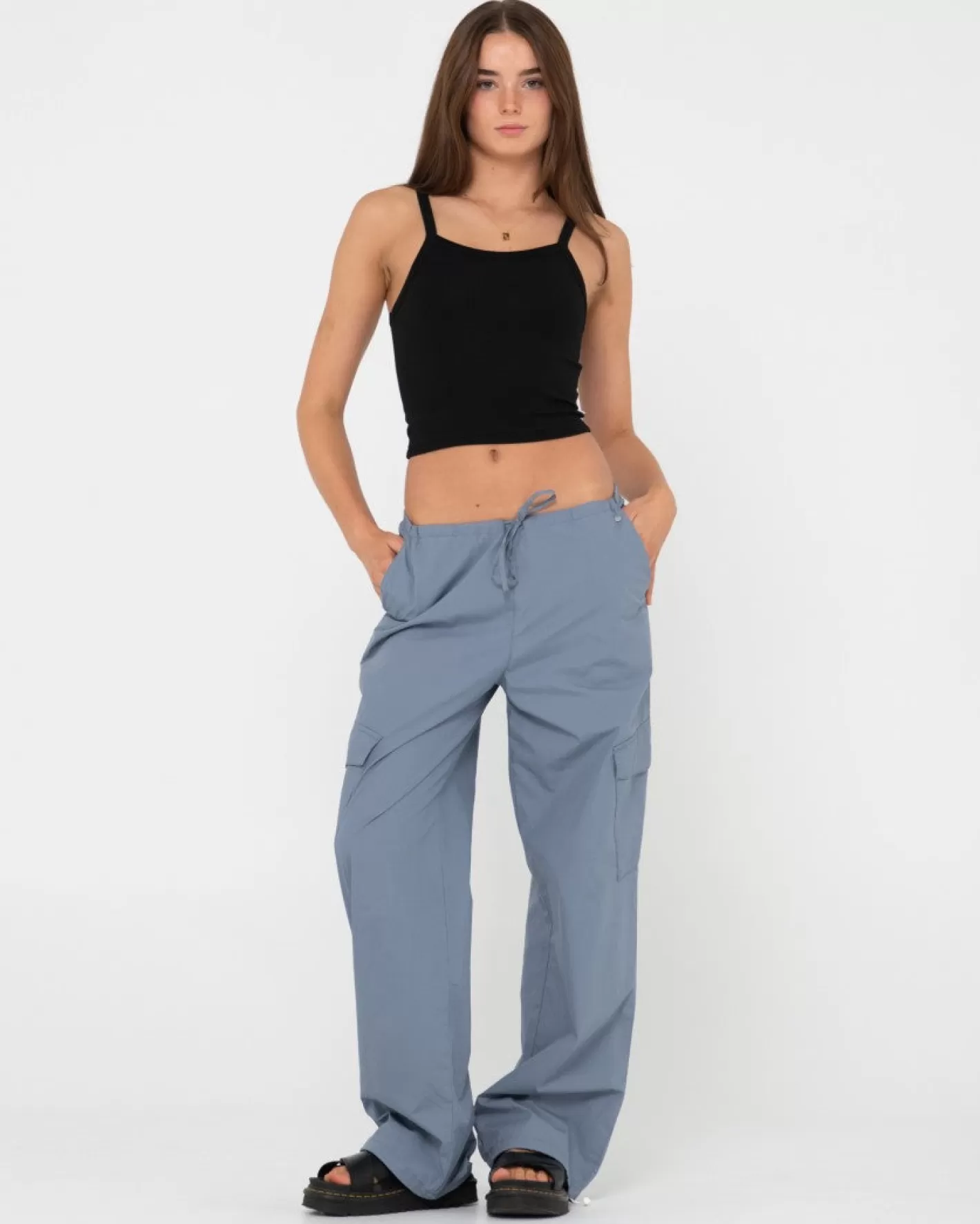 Mujer Rusty Pantalon Cargo Milly De Talle Bajo Y Corte Holgado