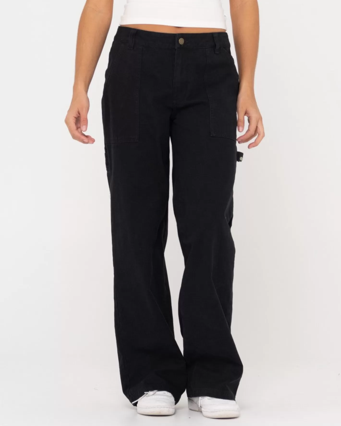 Mujer Rusty Pantalon Carpintero Billie De Talle Bajo