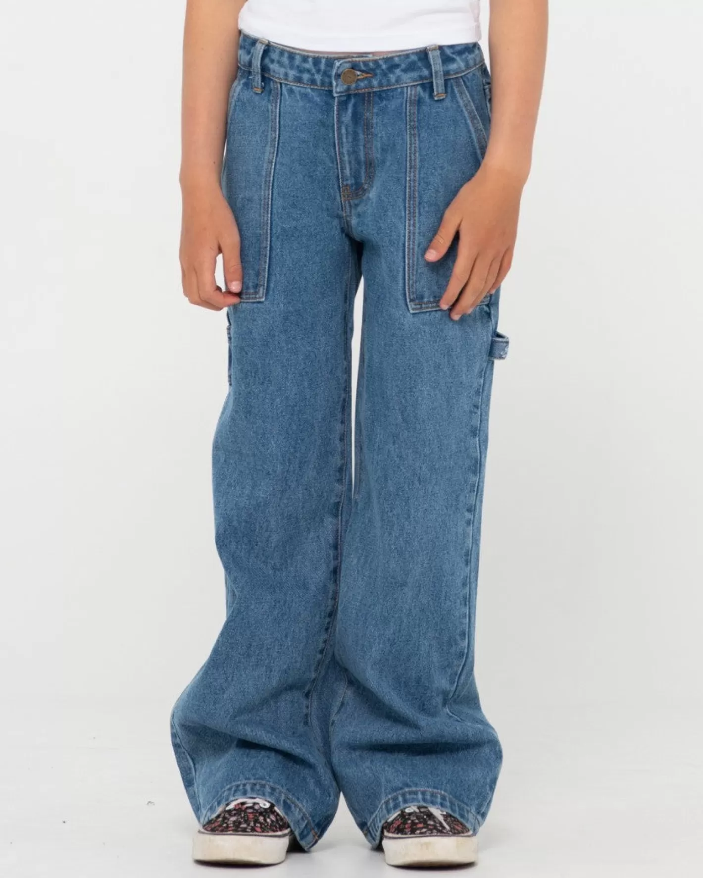 Niños Rusty Pantalon Carpintero Billie Low Denim Ninas