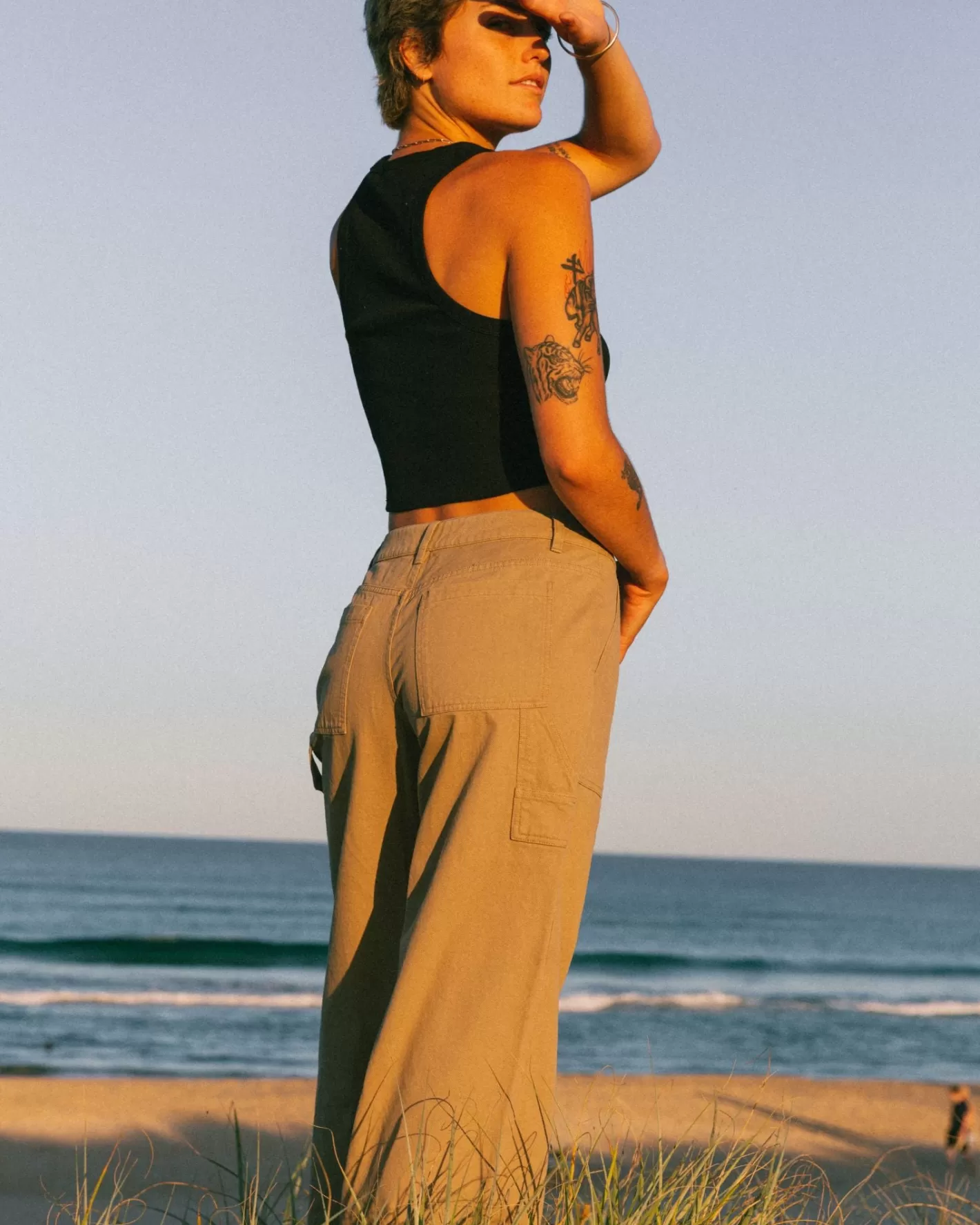 Mujer Rusty Pantalon Carpintero De Talle Medio Billie