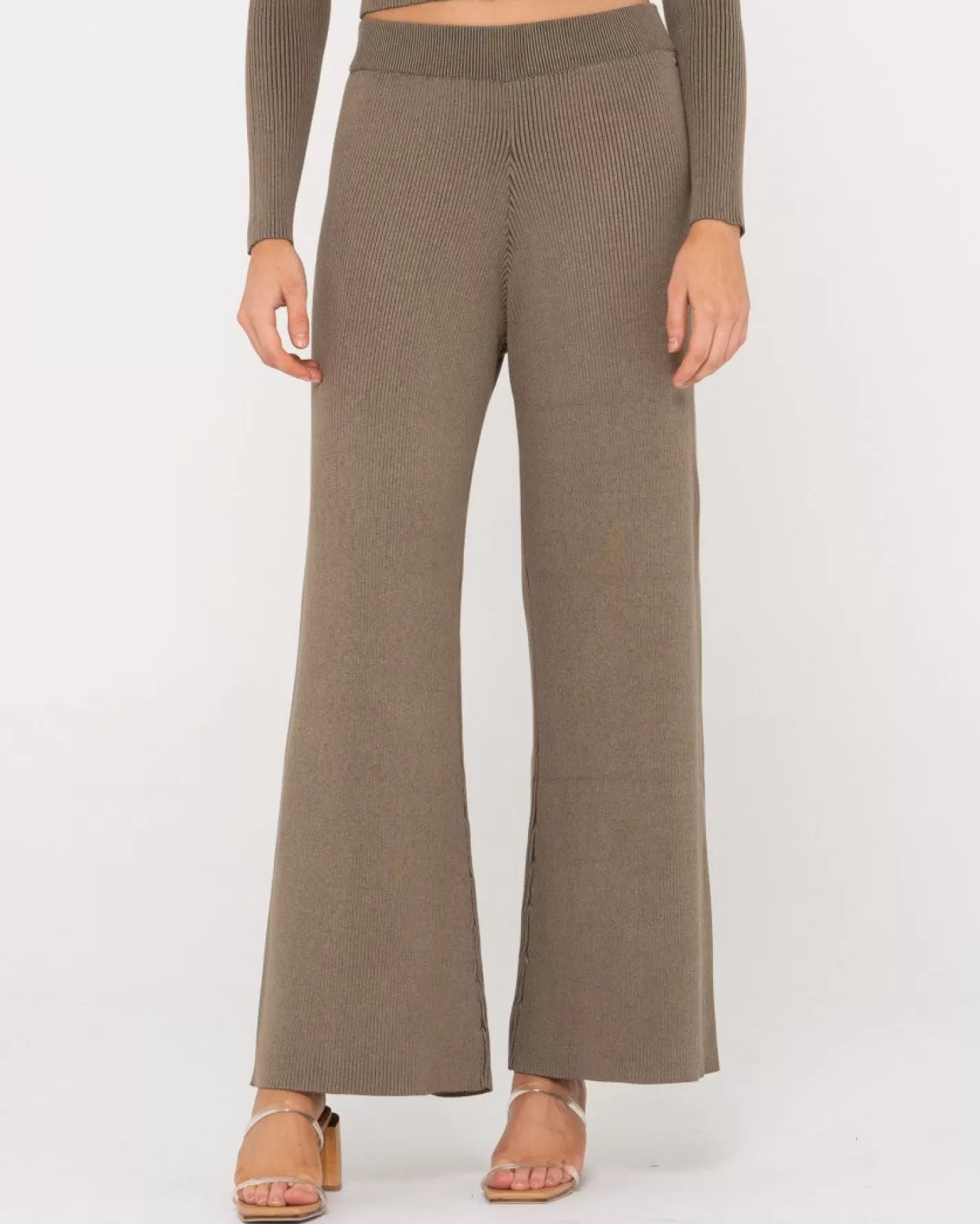 Mujer Rusty Pantalon Confort De Punto Con Pernera Ancha Solace