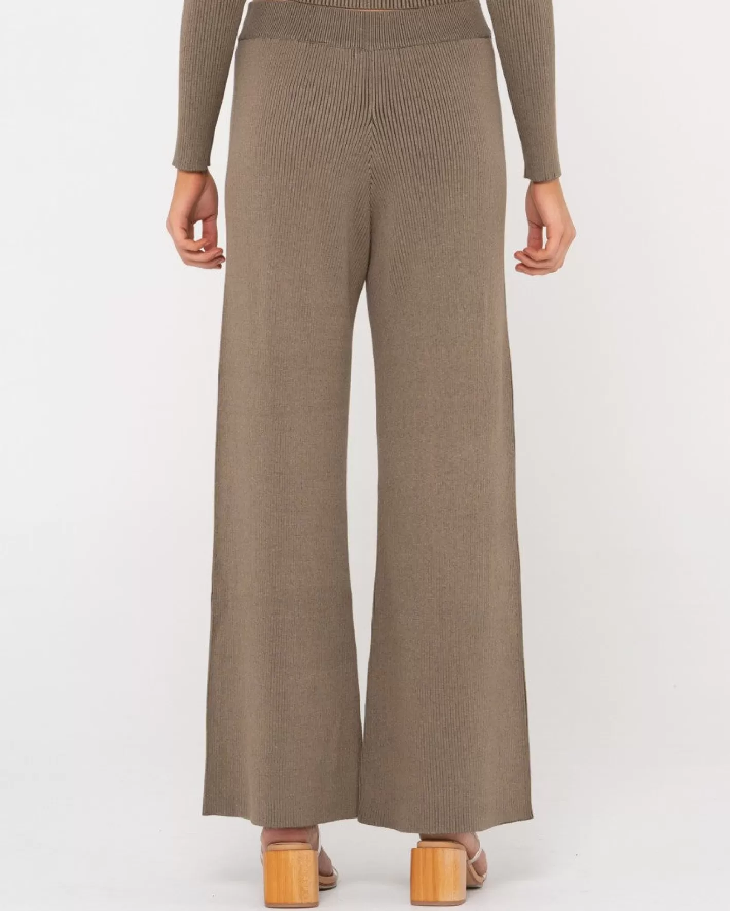 Mujer Rusty Pantalon Confort De Punto Con Pernera Ancha Solace