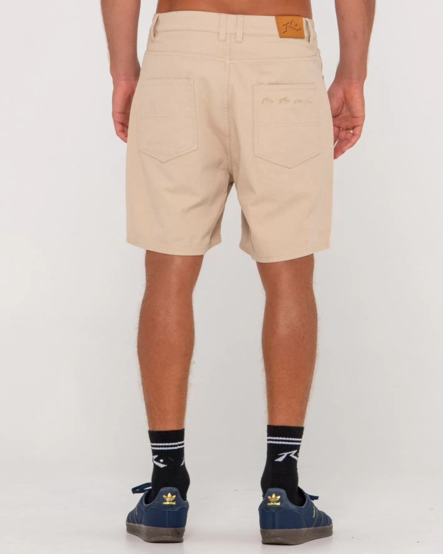 Hombre Rusty Pantalon Corto De 5 Bolsillos Con Lavado Vintage The Bruce