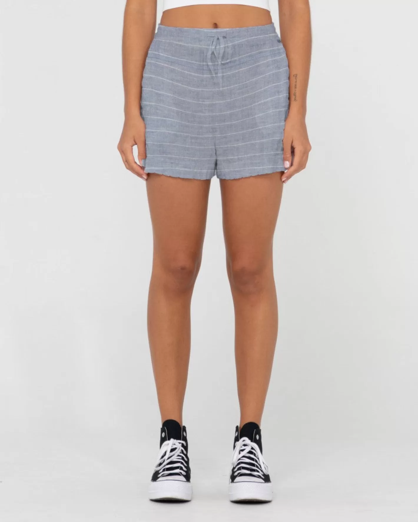 Mujer Rusty Pantalon Corto De Corte Relajado A Rayas Siena