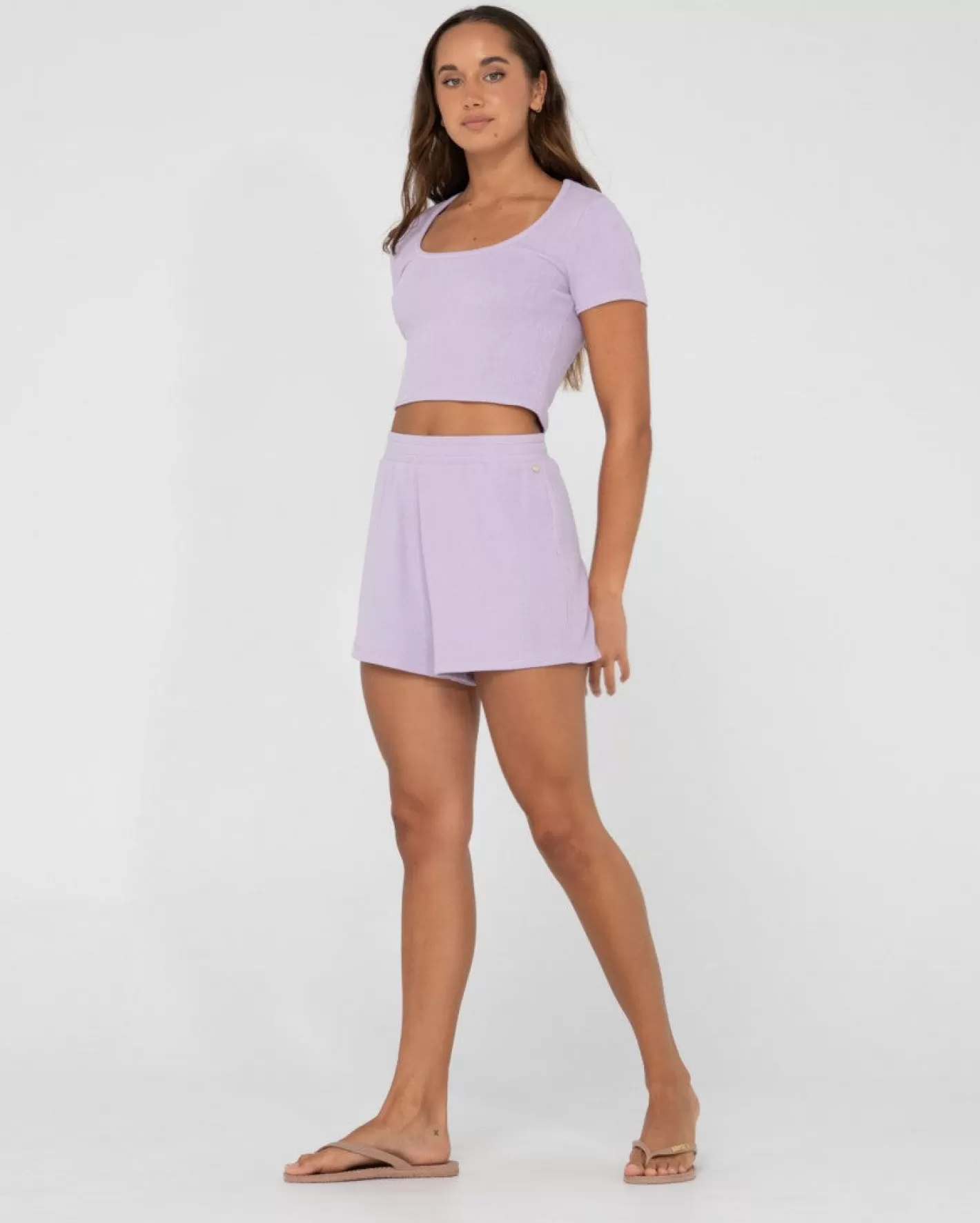 Mujer Rusty Pantalon Corto De Estar Por Casa Elastico De Talle Alto Harlo