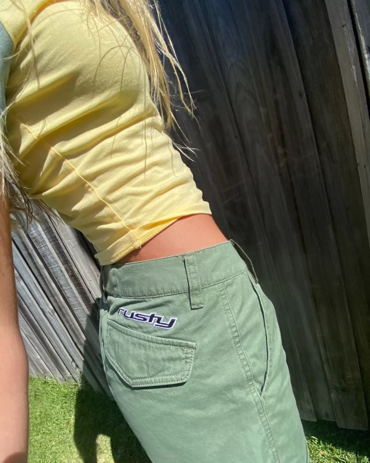 Mujer Rusty Pantalon Corto De Lona De Talle Bajo Cadet