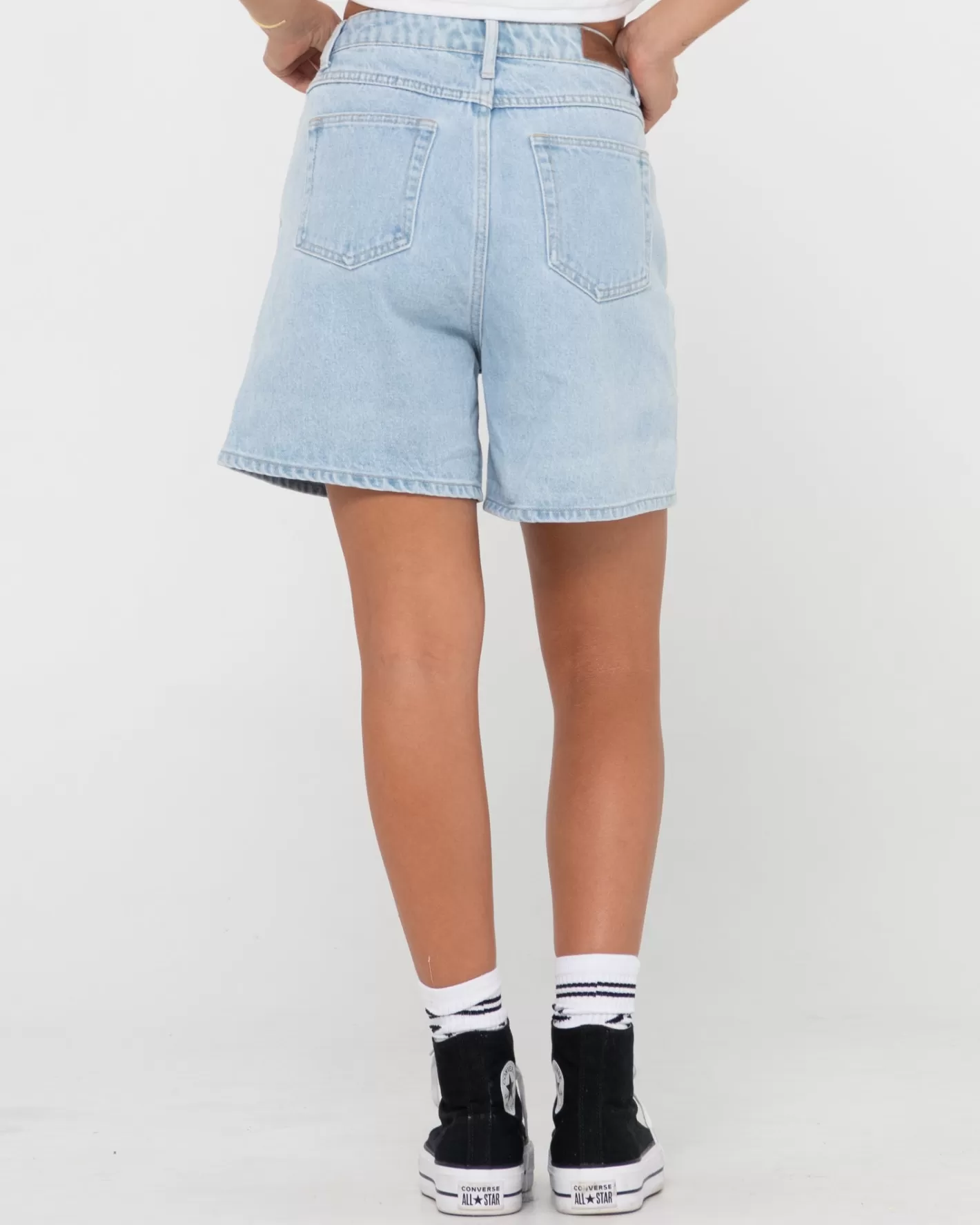 Mujer Rusty Pantalon Corto De Mezclilla De Talle Alto Chipre