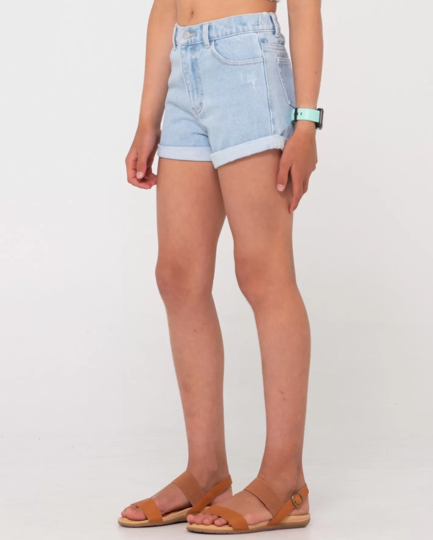 Niños Rusty Pantalon Corto De Mezclilla Enrollado Suerte Para Nina