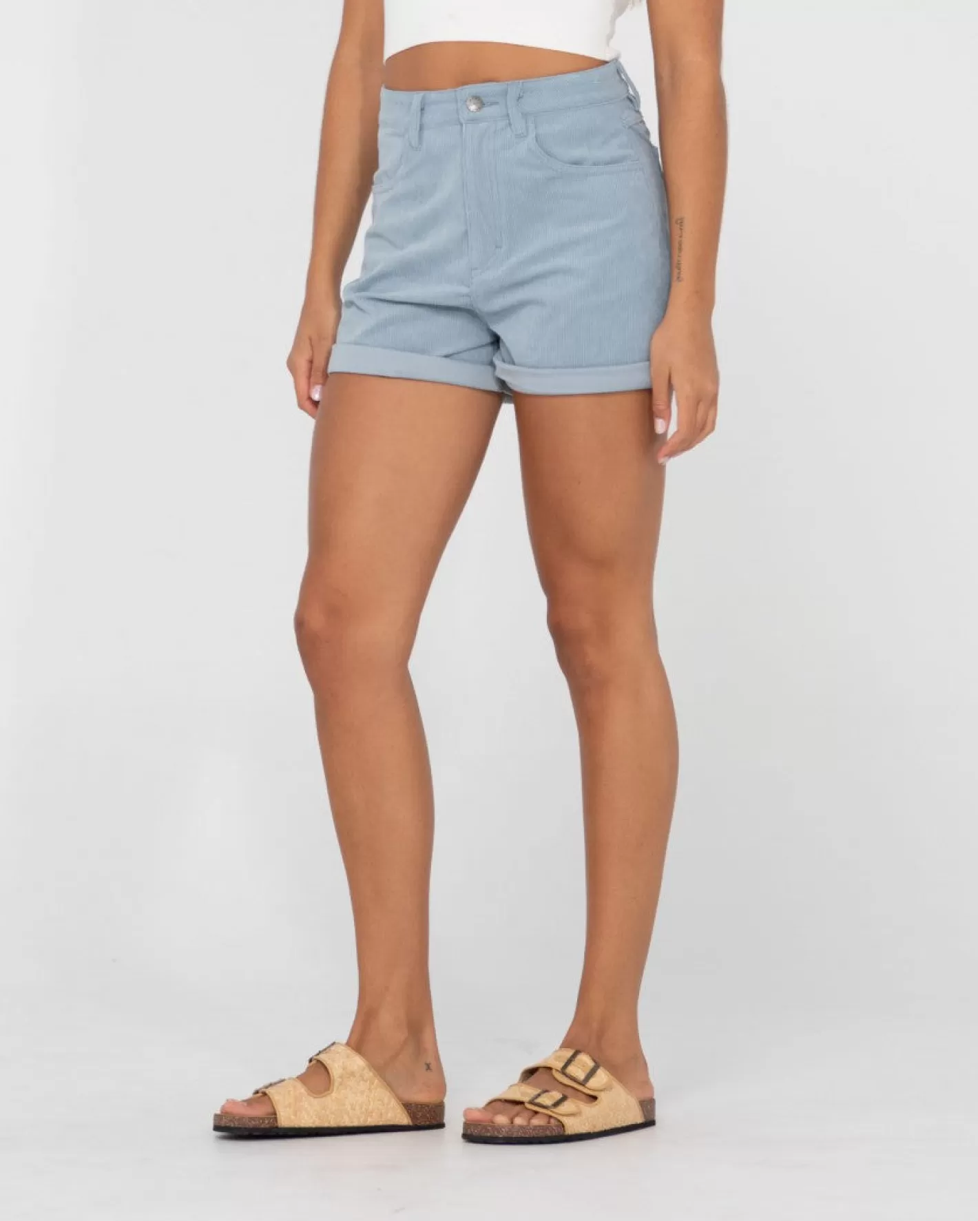 Mujer Rusty Pantalon Corto De Pana De Talle Alto The Secret