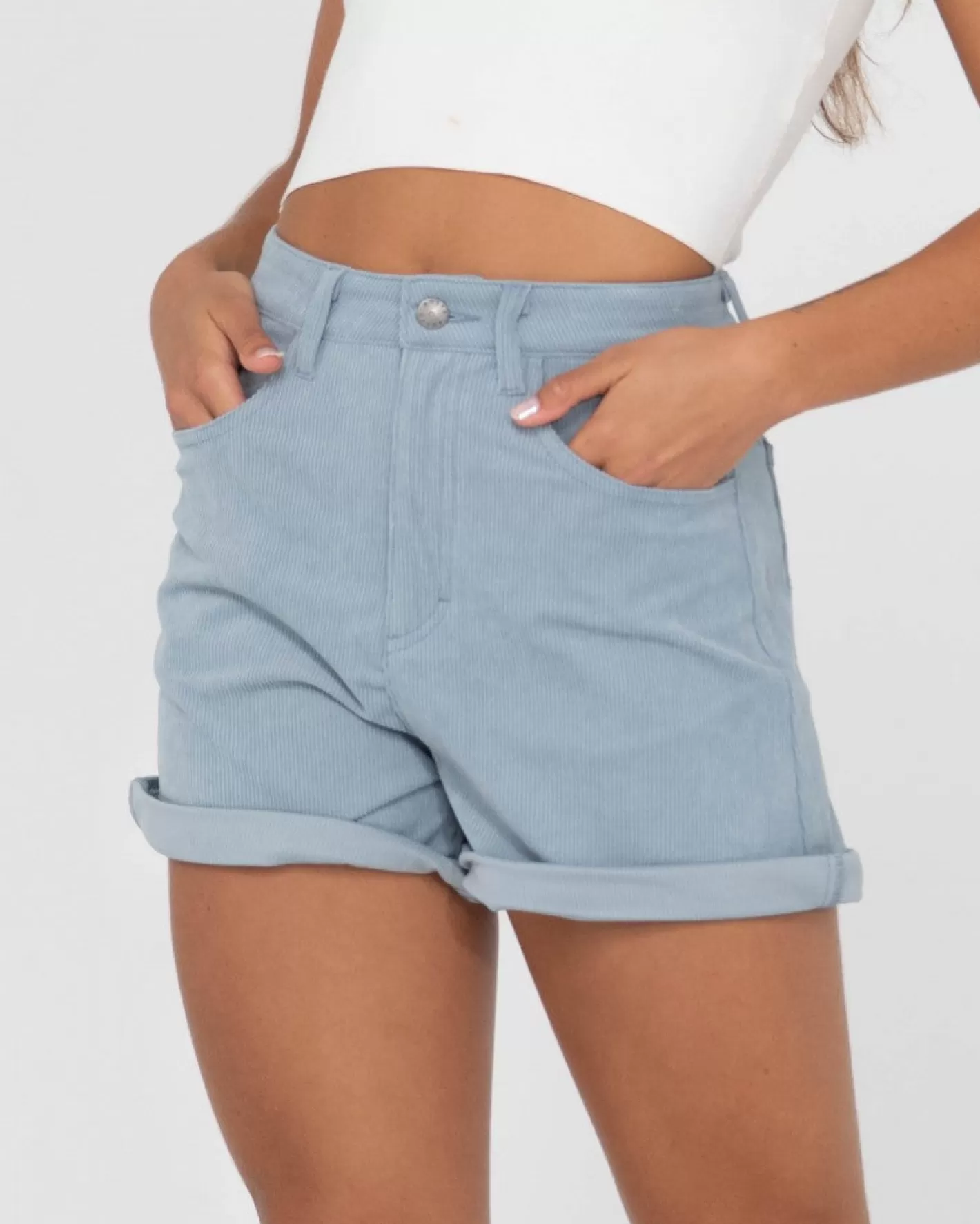 Mujer Rusty Pantalon Corto De Pana De Talle Alto The Secret