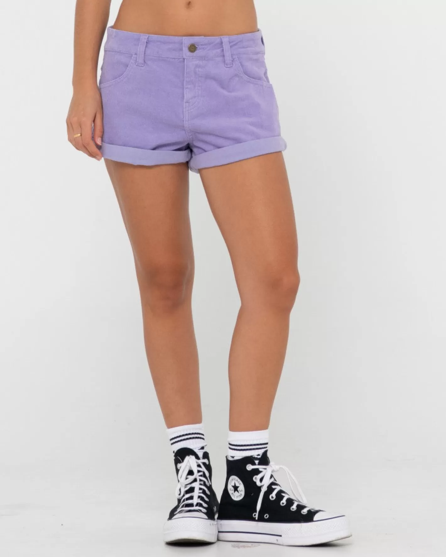 Mujer Rusty Pantalon Corto De Pana De Talle Bajo No Secret