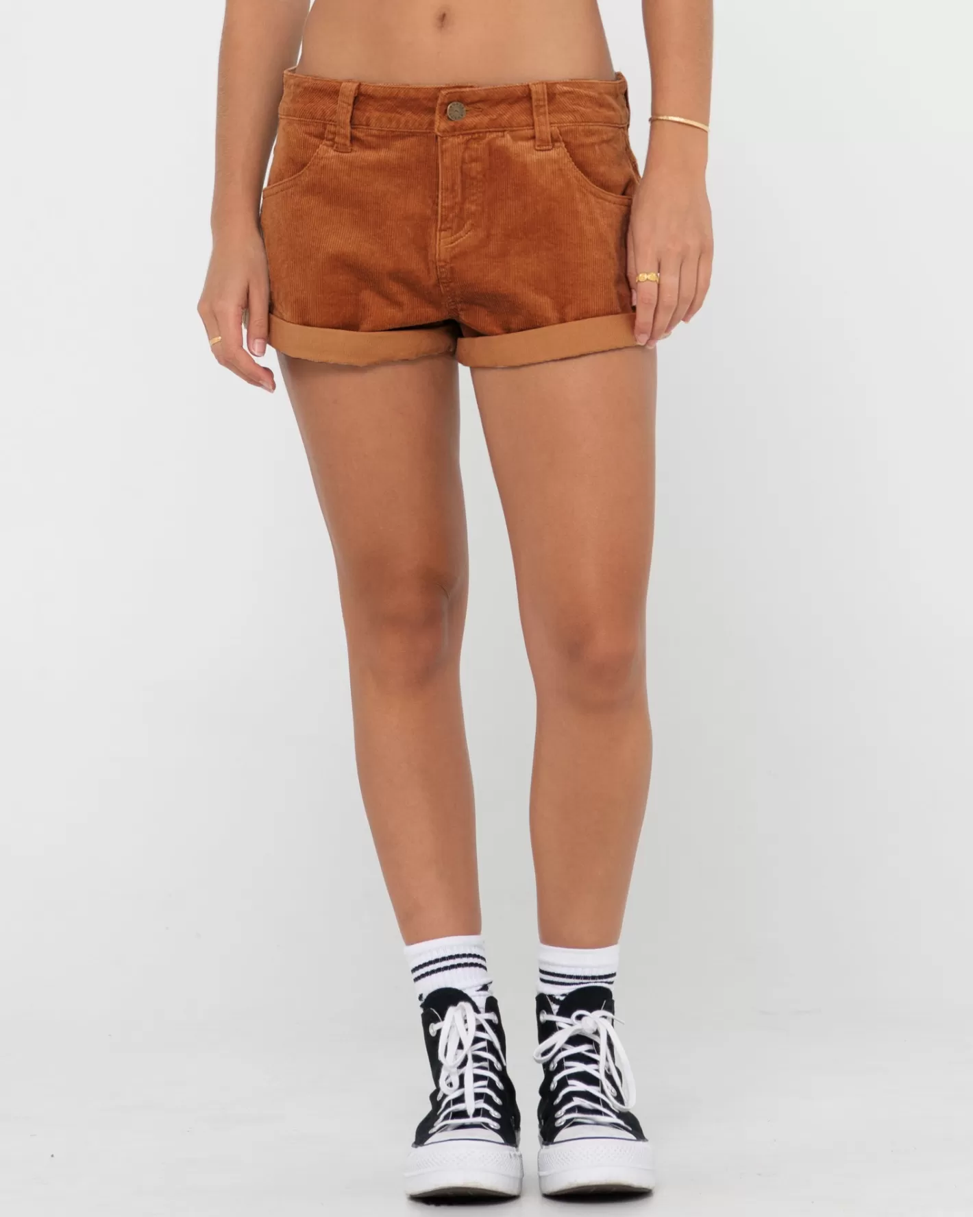 Mujer Rusty Pantalon Corto De Pana De Talle Bajo No Secret