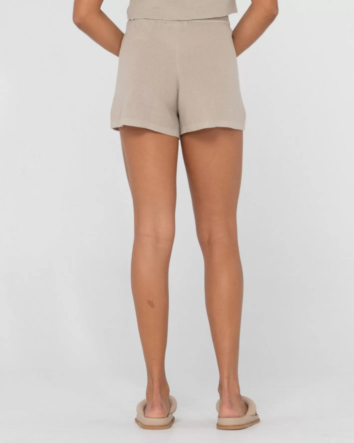 Mujer Rusty Pantalon Corto De Punto De Talle Alto Ophelia