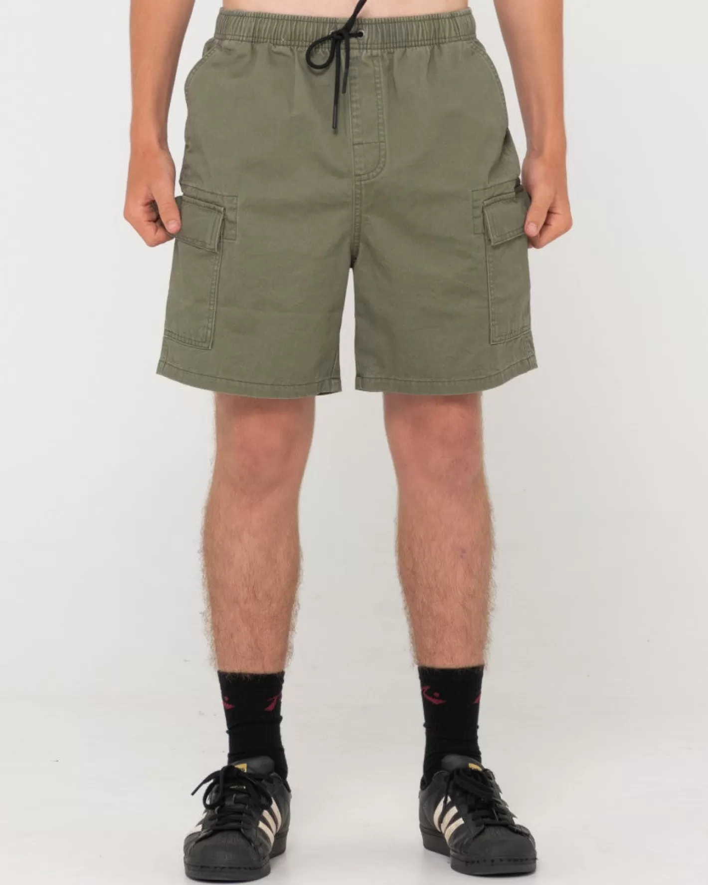 Hombre Rusty Pantalon Corto Elastico Camper Cargo
