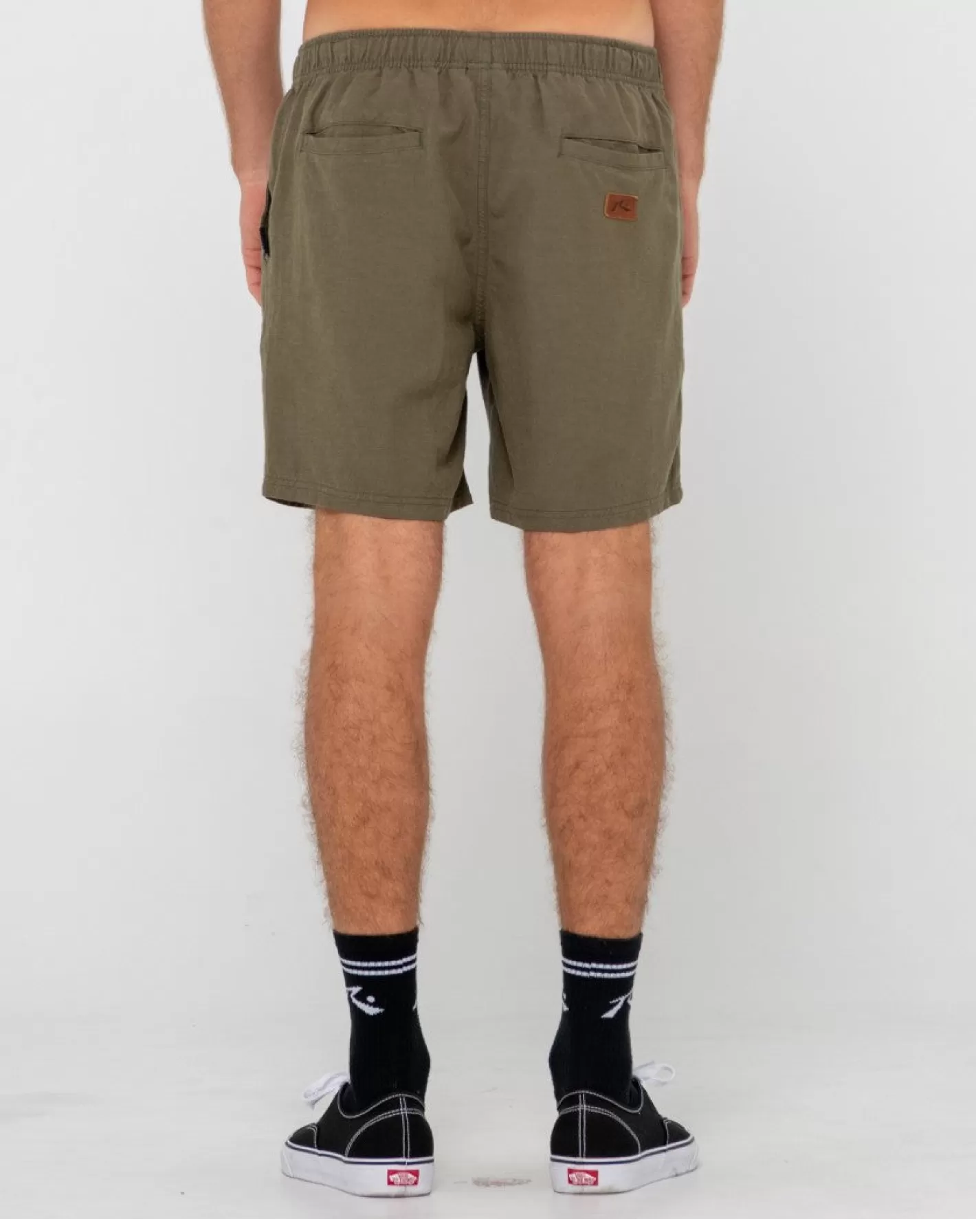 Hombre Rusty Pantalon Corto Elastico De Lino Overtone