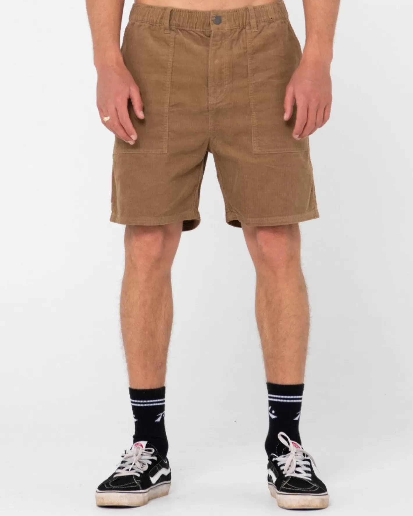 Hombre Rusty Pantalon Corto Elastico Rigglet Cord Workwear