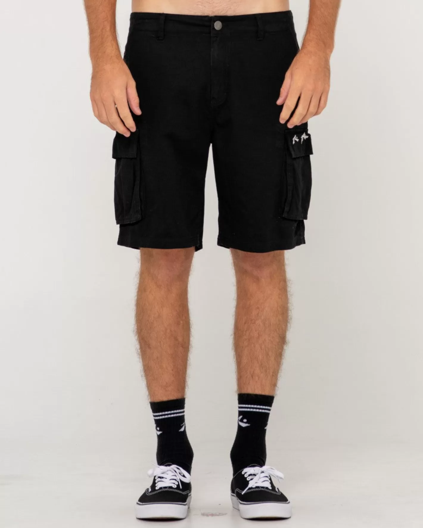 Hombre Rusty Pantalon Corto Tipo Cargo Con Lavado Vintage Safari