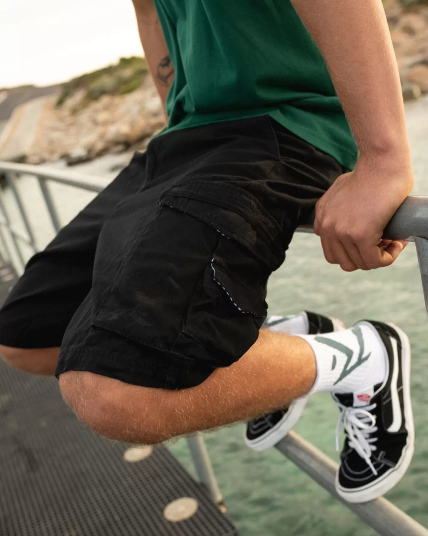 Hombre Rusty Pantalon Corto Tipo Cargo Sheetya