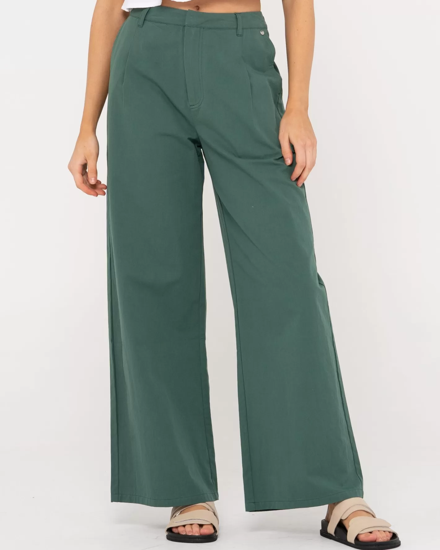 Mujer Rusty Pantalon De Corte Relajado Y Talle Alto Popsicle