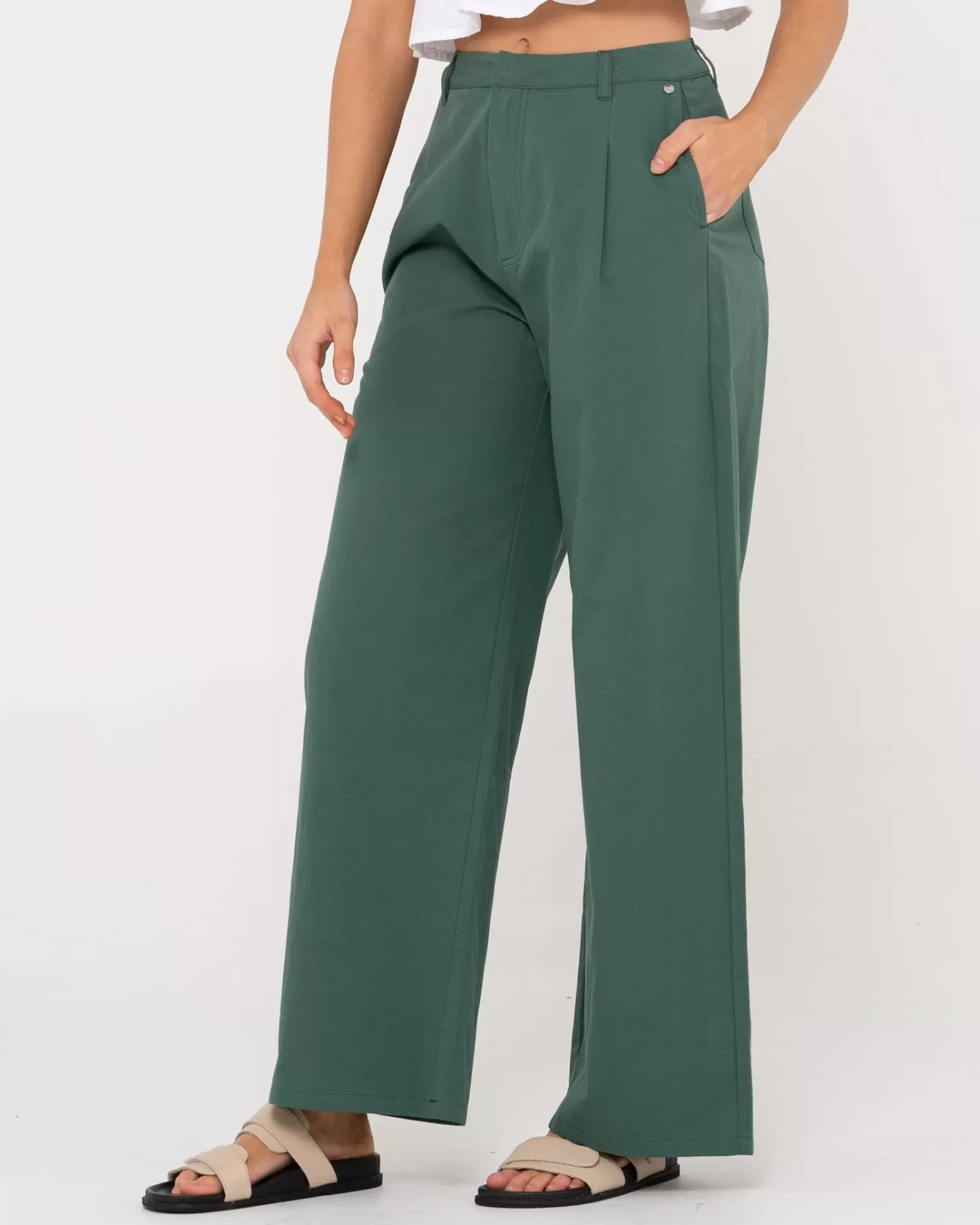 Mujer Rusty Pantalon De Corte Relajado Y Talle Alto Popsicle