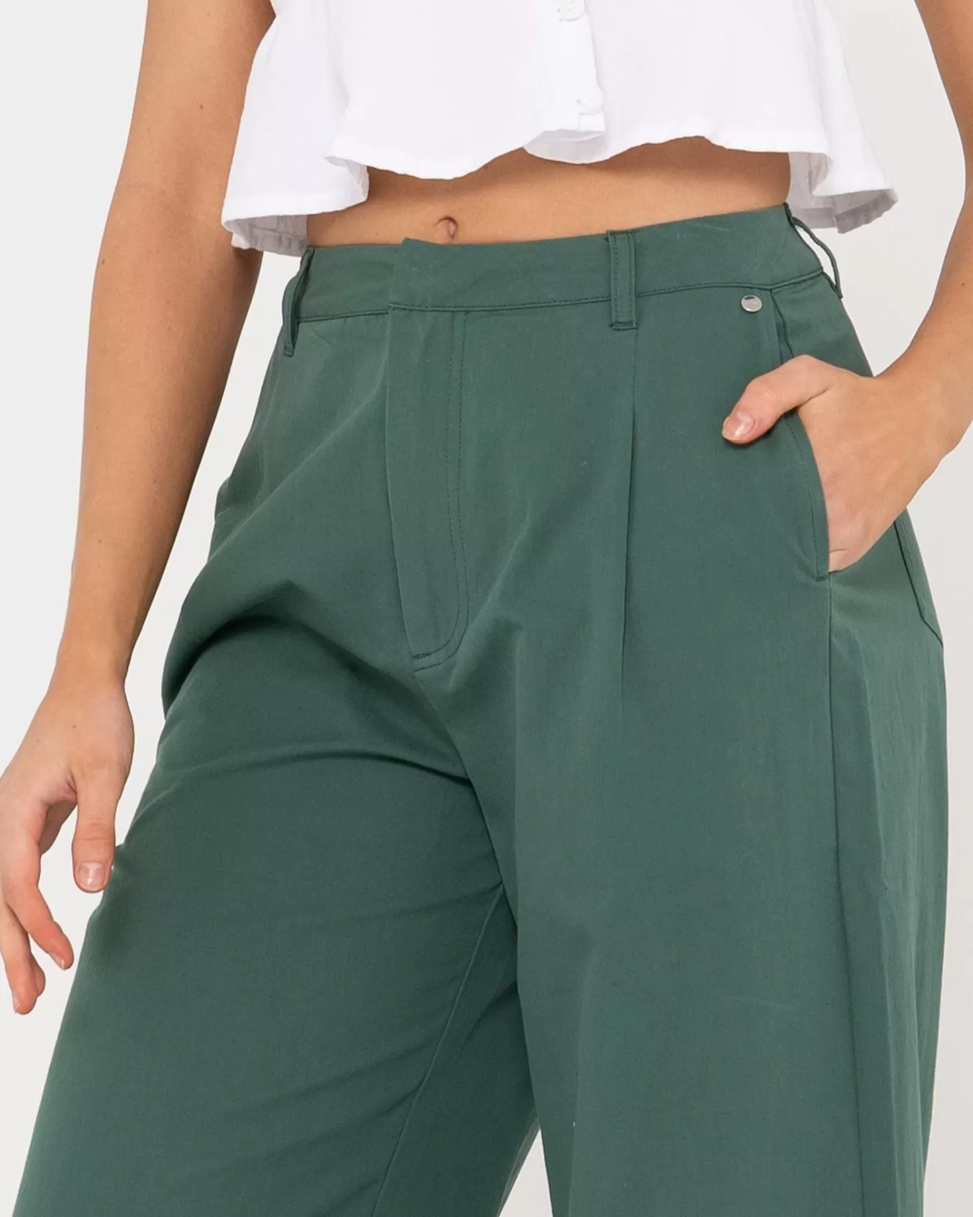 Mujer Rusty Pantalon De Corte Relajado Y Talle Alto Popsicle