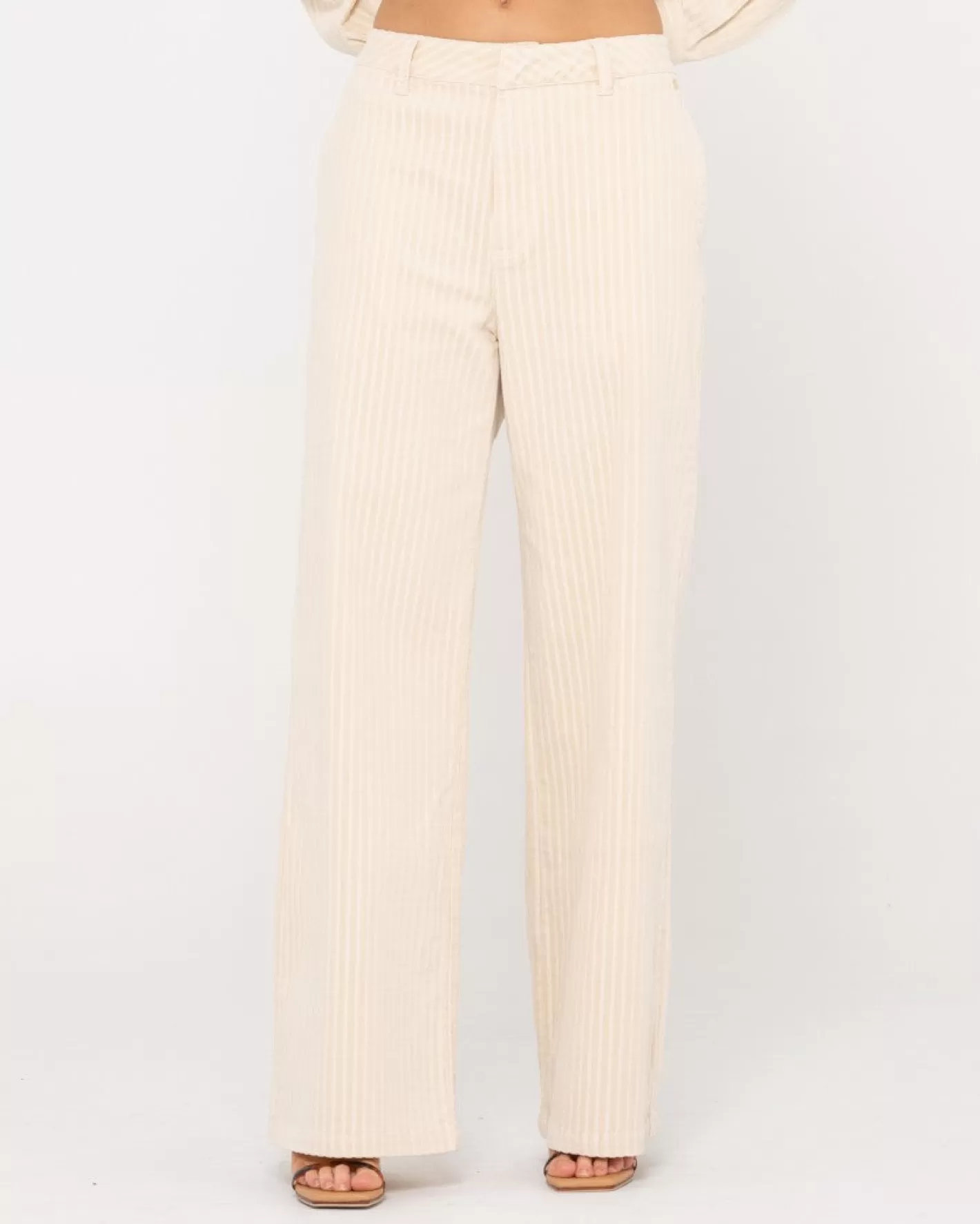 Mujer Rusty Pantalon De Pana Con Pernera Ancha Y Talle Alto Amanda