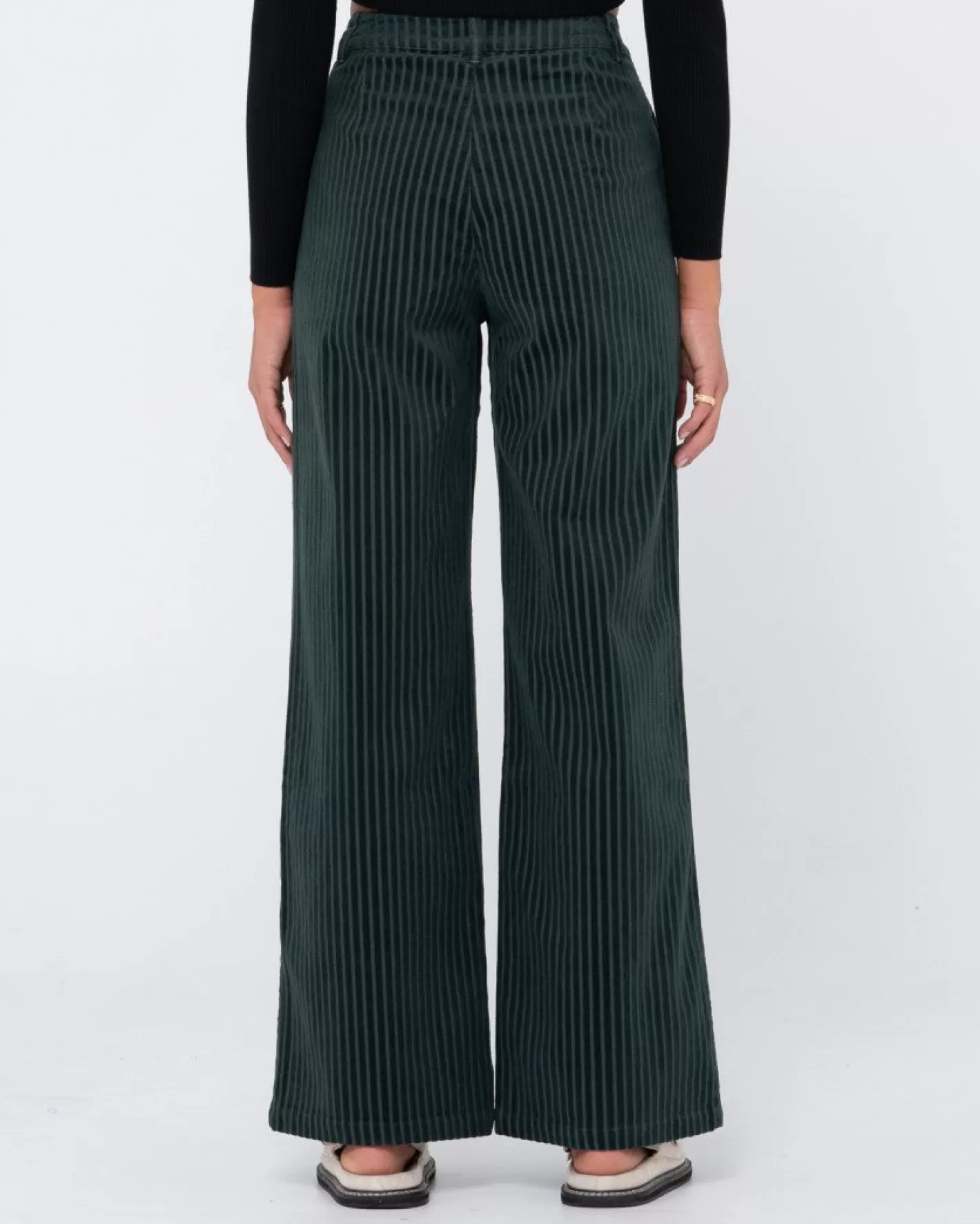 Mujer Rusty Pantalon De Pana Con Pernera Ancha Y Talle Alto Amanda