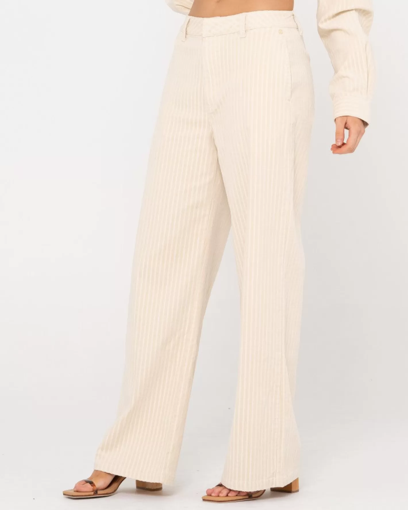 Mujer Rusty Pantalon De Pana Con Pernera Ancha Y Talle Alto Amanda