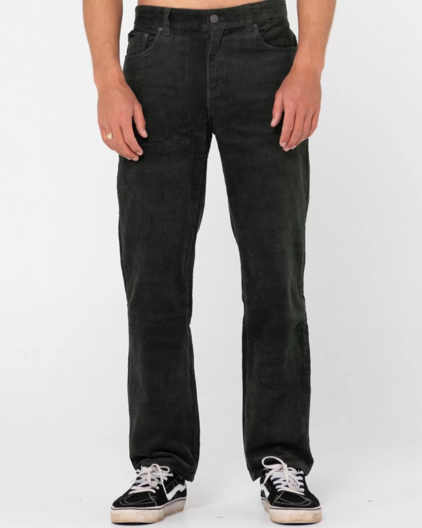 Hombre Rusty Pantalon De Pana De Corte Recto Con 5 Bolsillos Rifts