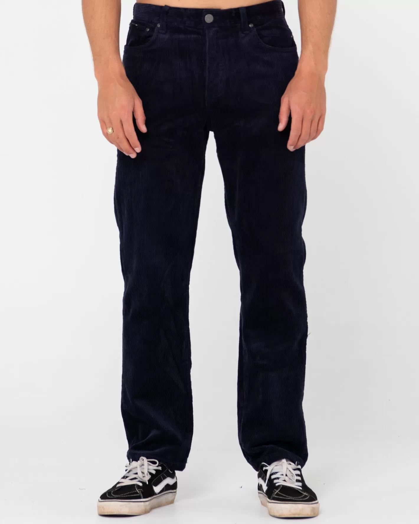 Hombre Rusty Pantalon De Pana De Corte Recto Con 5 Bolsillos Rifts