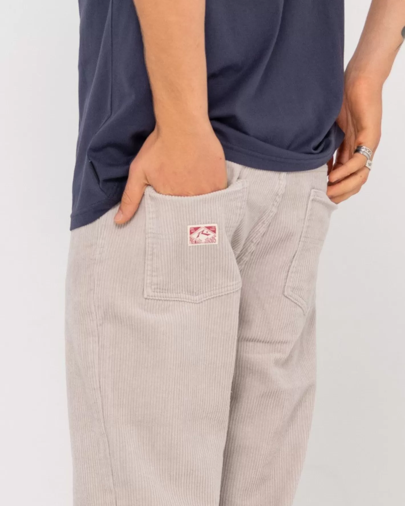 Hombre Rusty Pantalon De Pana De Corte Recto Con 5 Bolsillos Rifts