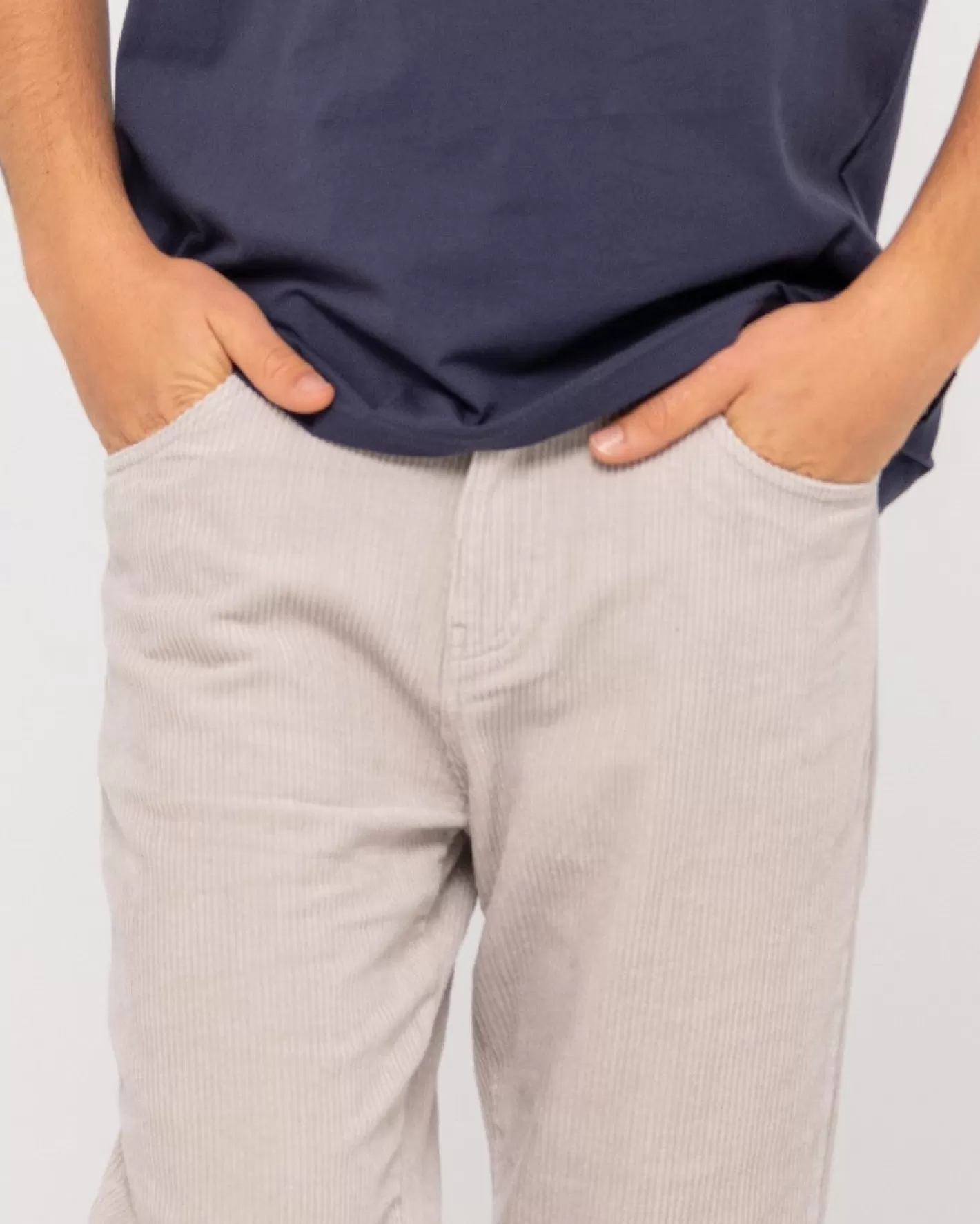 Hombre Rusty Pantalon De Pana De Corte Recto Con 5 Bolsillos Rifts