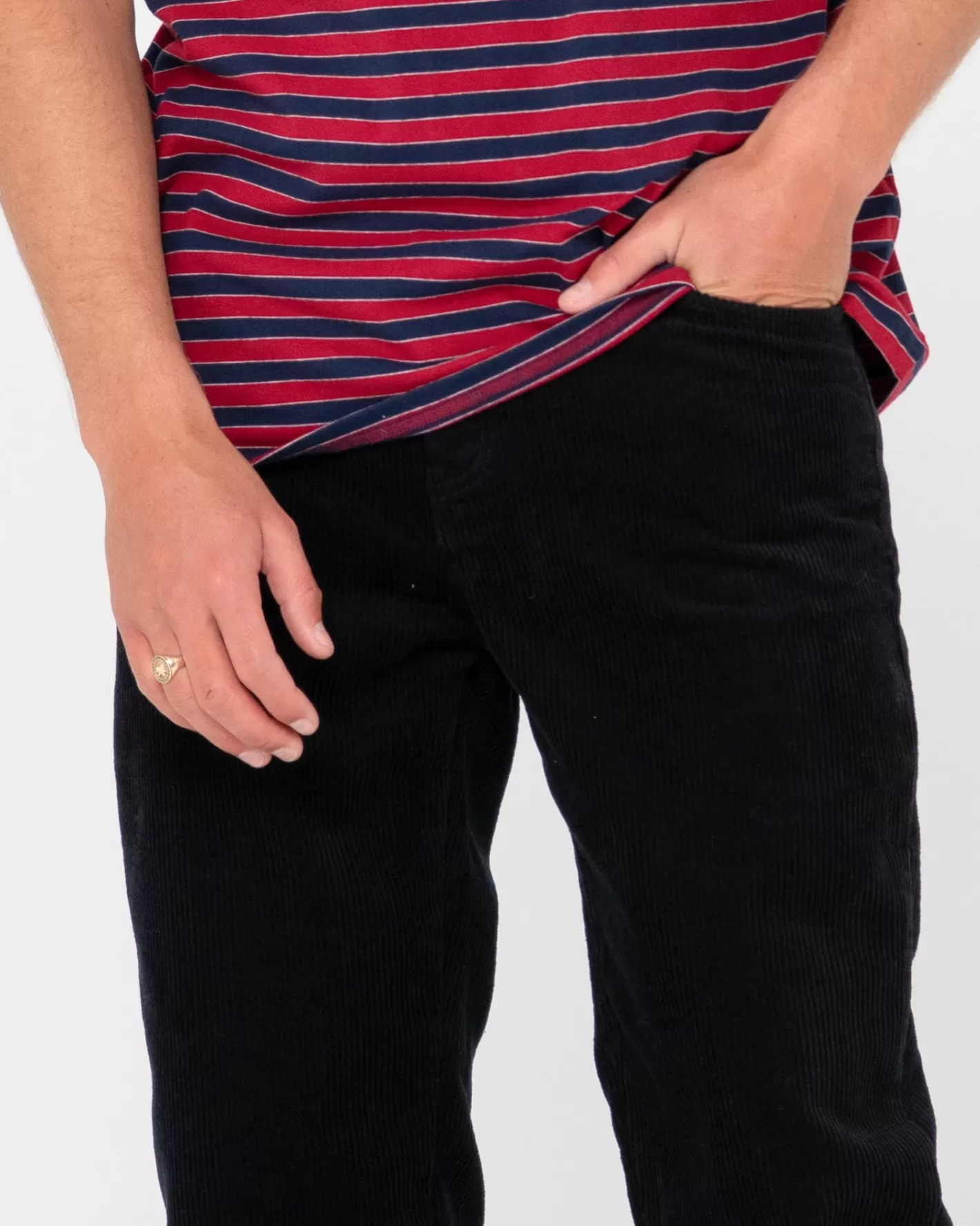 Hombre Rusty Pantalon De Pana De Corte Recto Con 5 Bolsillos Rifts