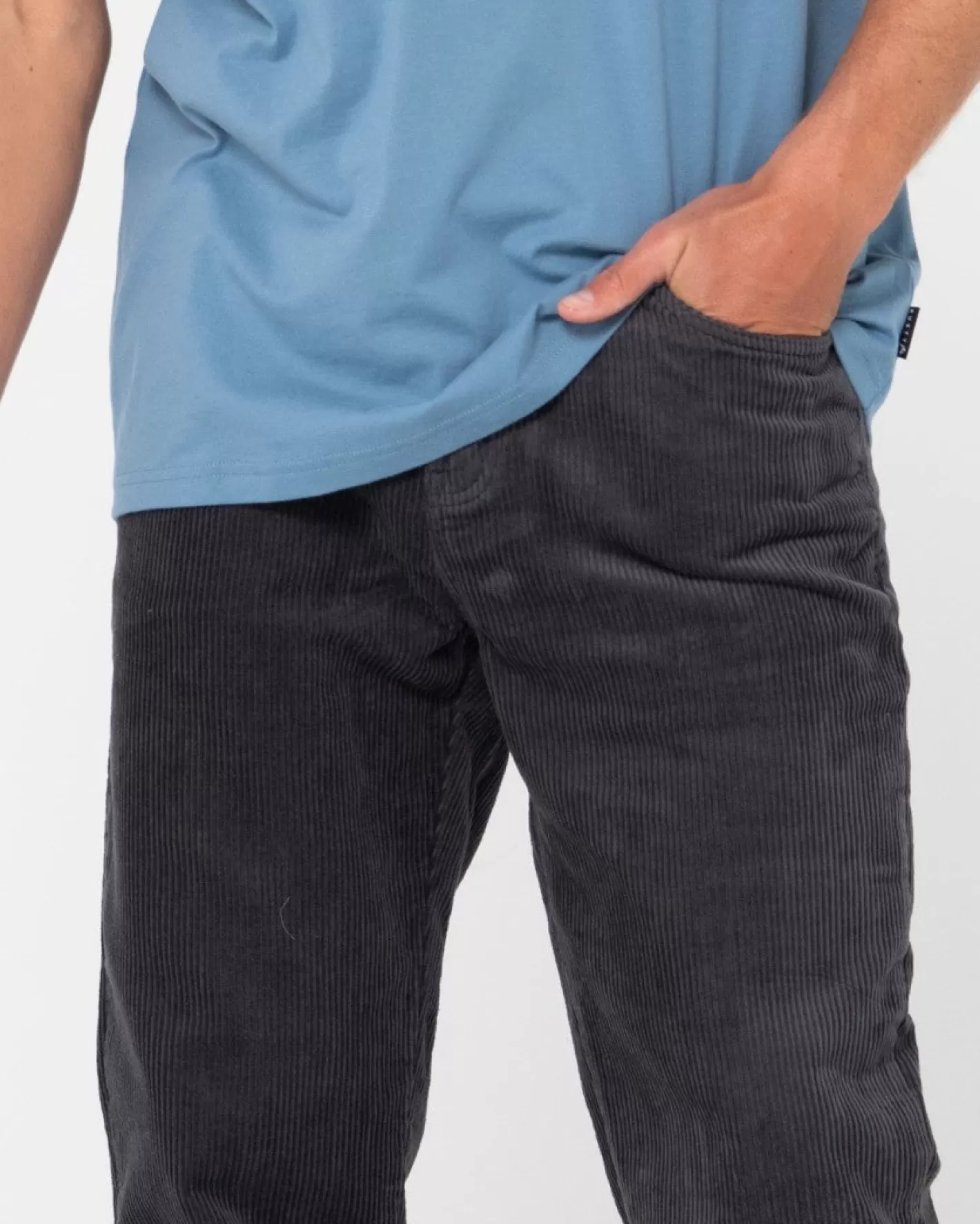 Hombre Rusty Pantalon De Pana De Corte Recto Con 5 Bolsillos Rifts