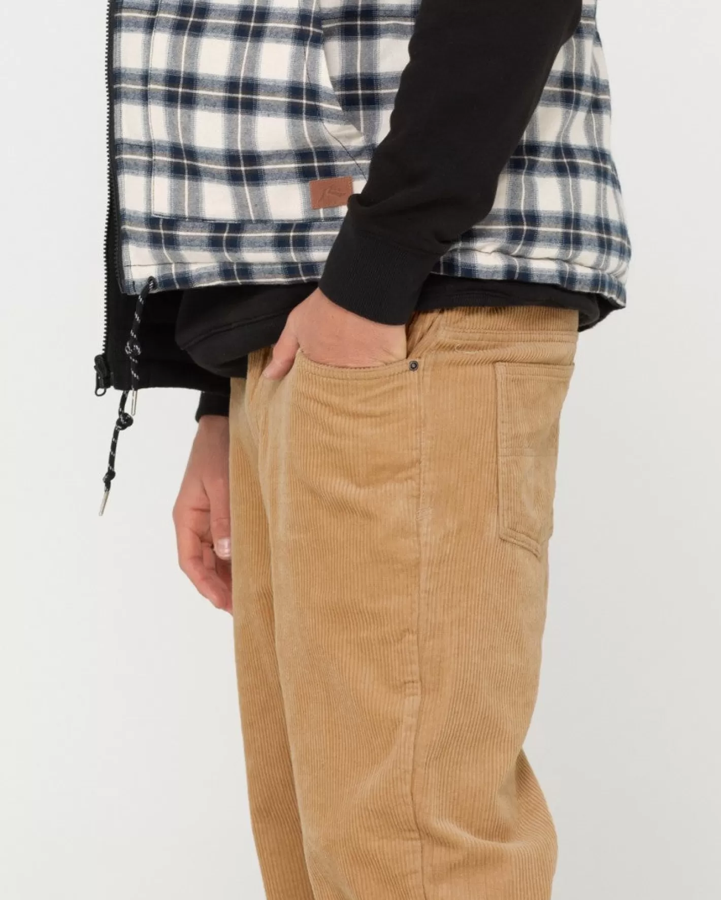Hombre Rusty Pantalon De Pana De Corte Recto Con 5 Bolsillos Rifts
