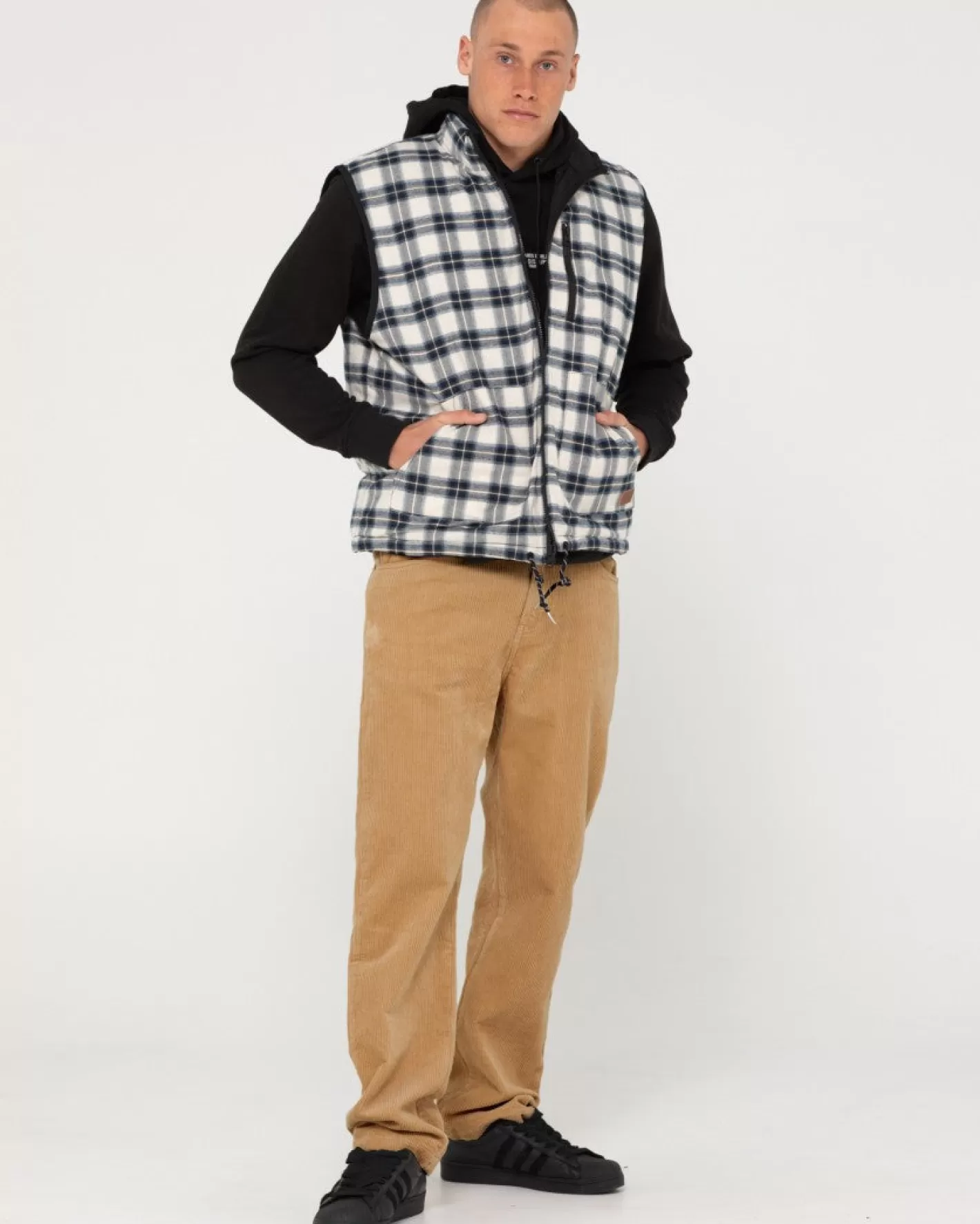Hombre Rusty Pantalon De Pana De Corte Recto Con 5 Bolsillos Rifts