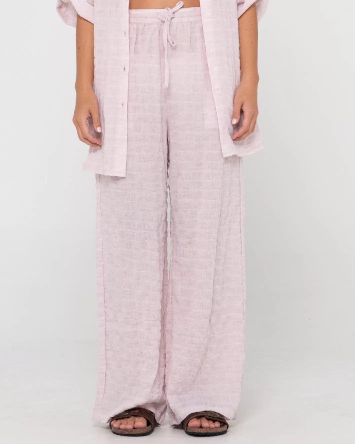 Mujer Rusty Pantalon De Playa De Corte Relajado Y Talle Alto Siena