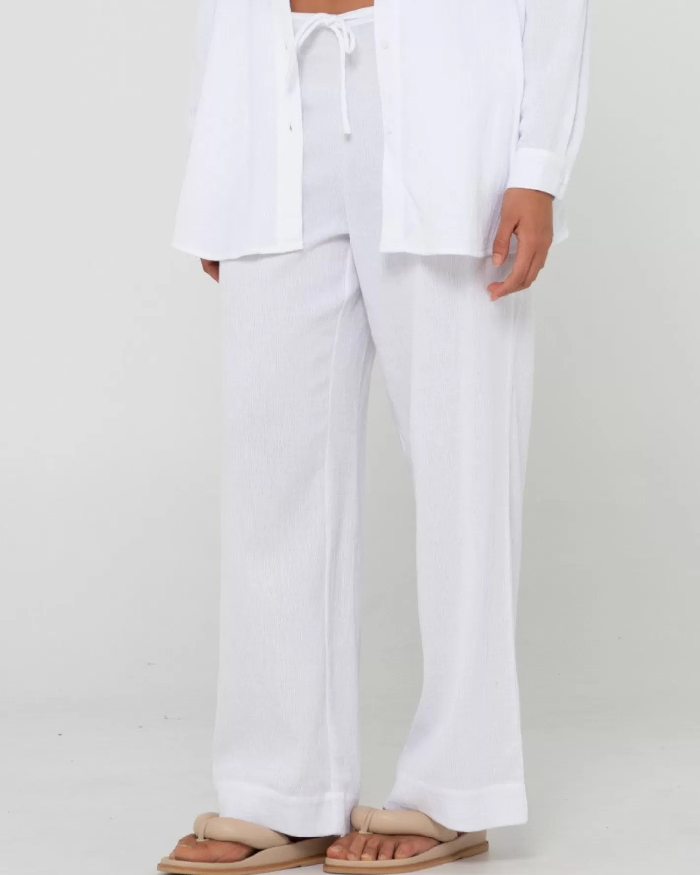 Mujer Rusty Pantalon Vahala De Talle Alto Y Ajuste Relajado