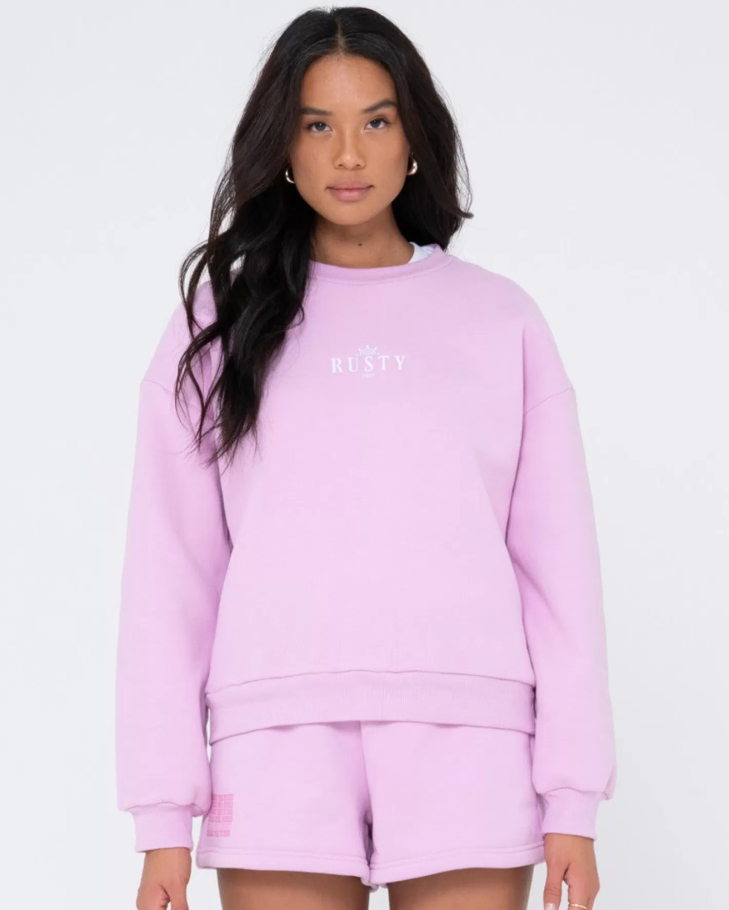 Mujer Rusty Polar Con Cuello Redondo Relajado Sunrise